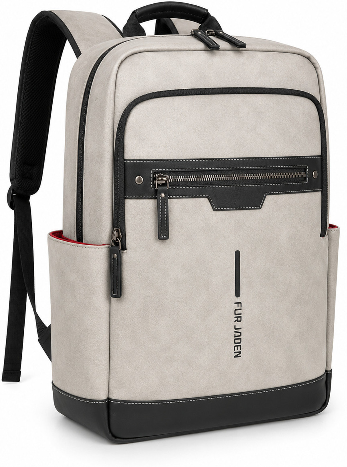 Image of FUR JADEN Vegan Leather Premium Bag with 15.6 Inch Laptop Compartment 25 L Laptop Backpack