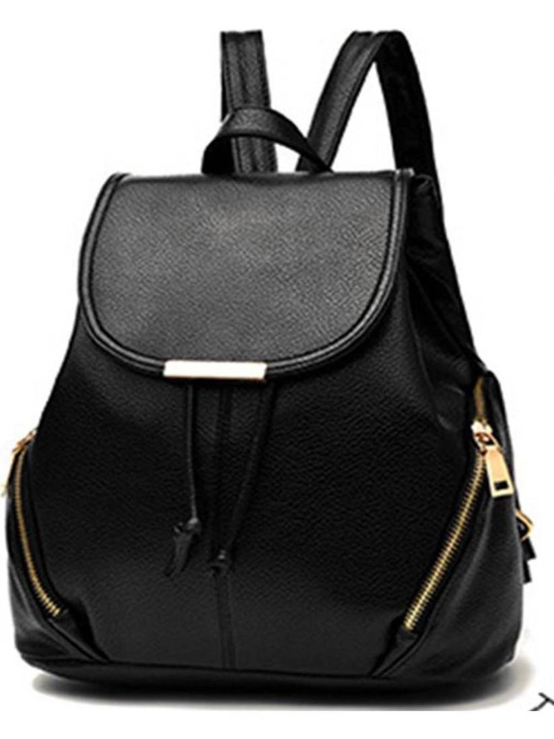 ALICE PU Leather Students School Backpack Bags For Girls 8 L Backpack