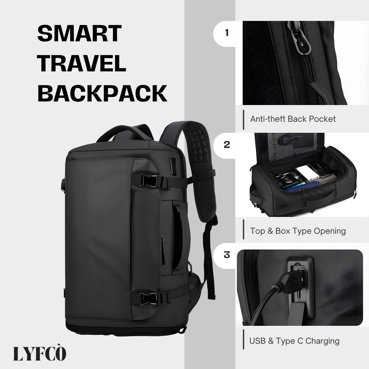 Image of LYFCO Travel Laptop Backpack 60 L Backpack