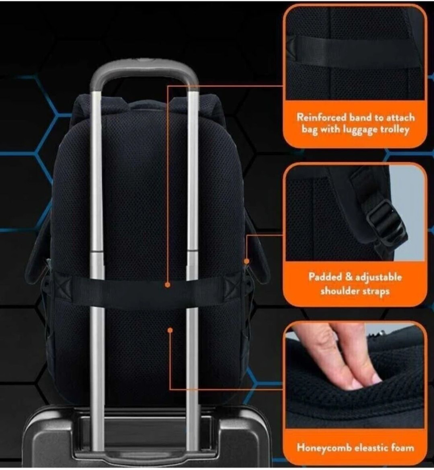 Image of HP X Entry Backpack Light weight Upto 15.6 Inches Laptop Backpack 30 L Trolley Laptop Backpack