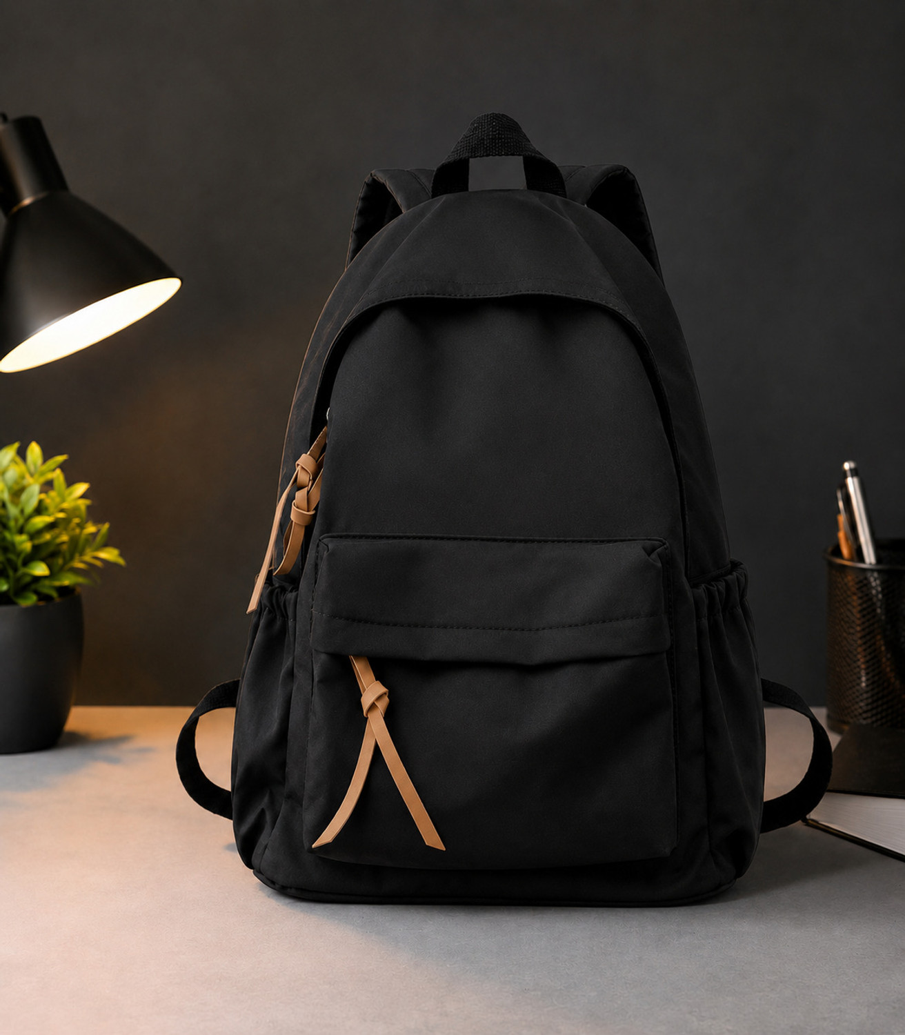 Image of Spunky Monkey Small 20 L Laptop Backpack Premium Canvas Multi Pocket Travel Backpack (Black)