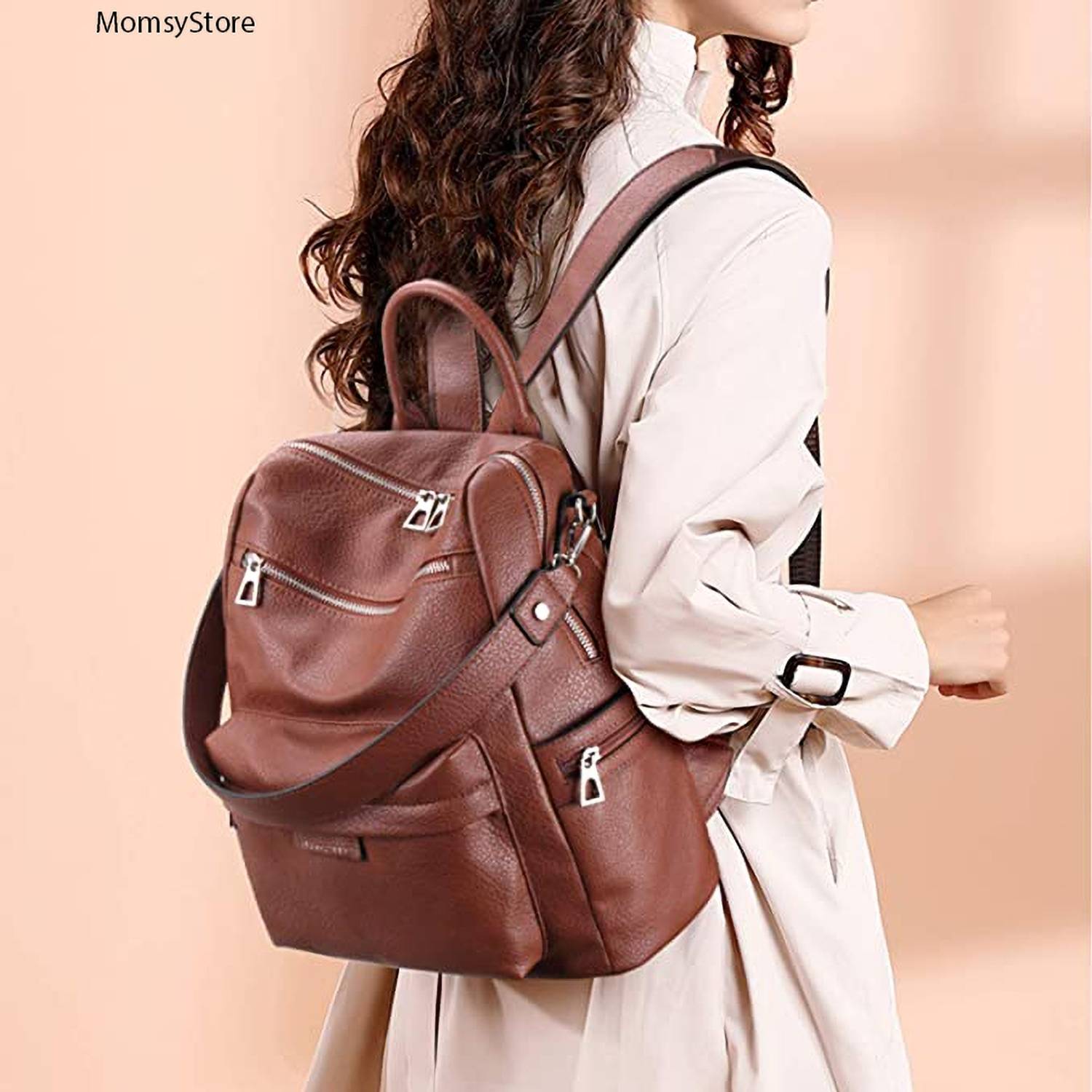 MomsyStore Medium 25 L Backpack Fashion Anti-theft Purse for Women Travel 25 L Backpack