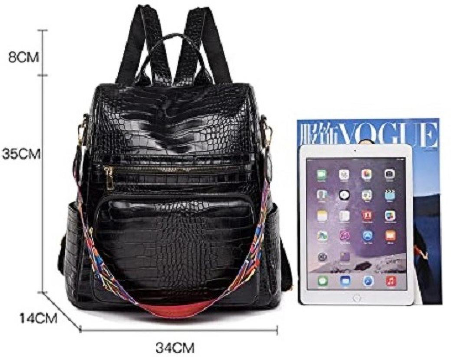 Image of DGee DGEE DG 015-BLACK-BIG-CROCO 25 L Backpack