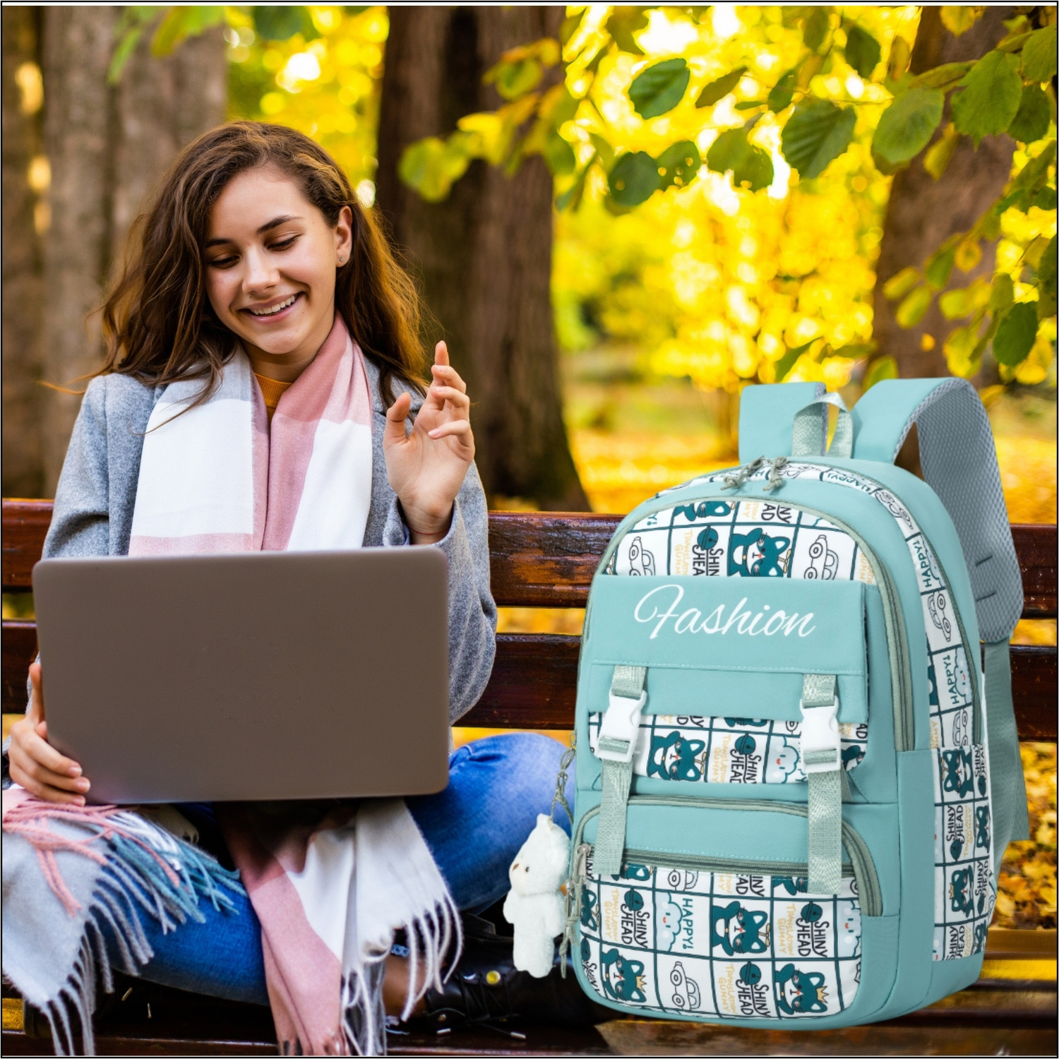 Image of Tinytot Japanese Style Korean Unisex School College Casual Laptop Backpack Bag 30 L Backpack