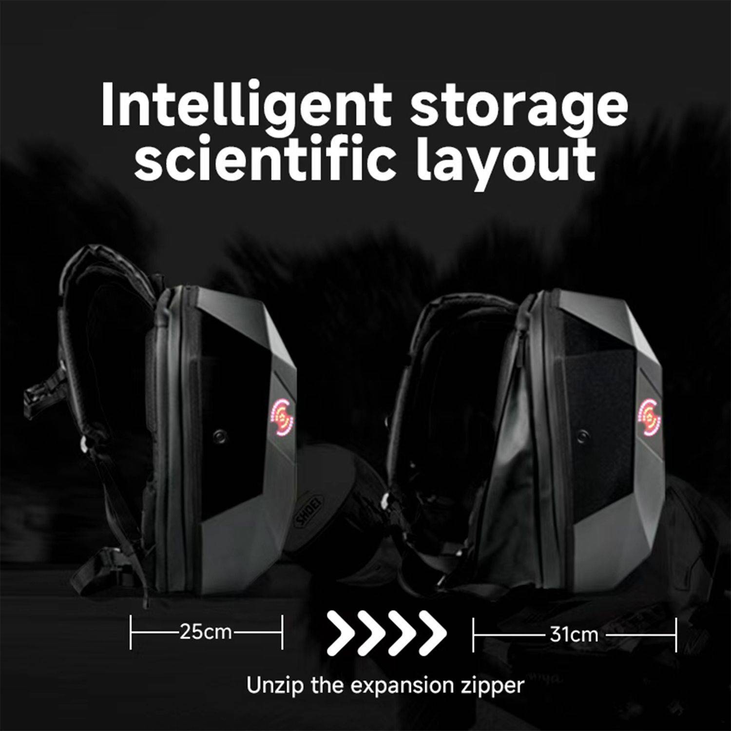 REDHORNS 30L Waterproof LED Laptop Backpack - Image 5