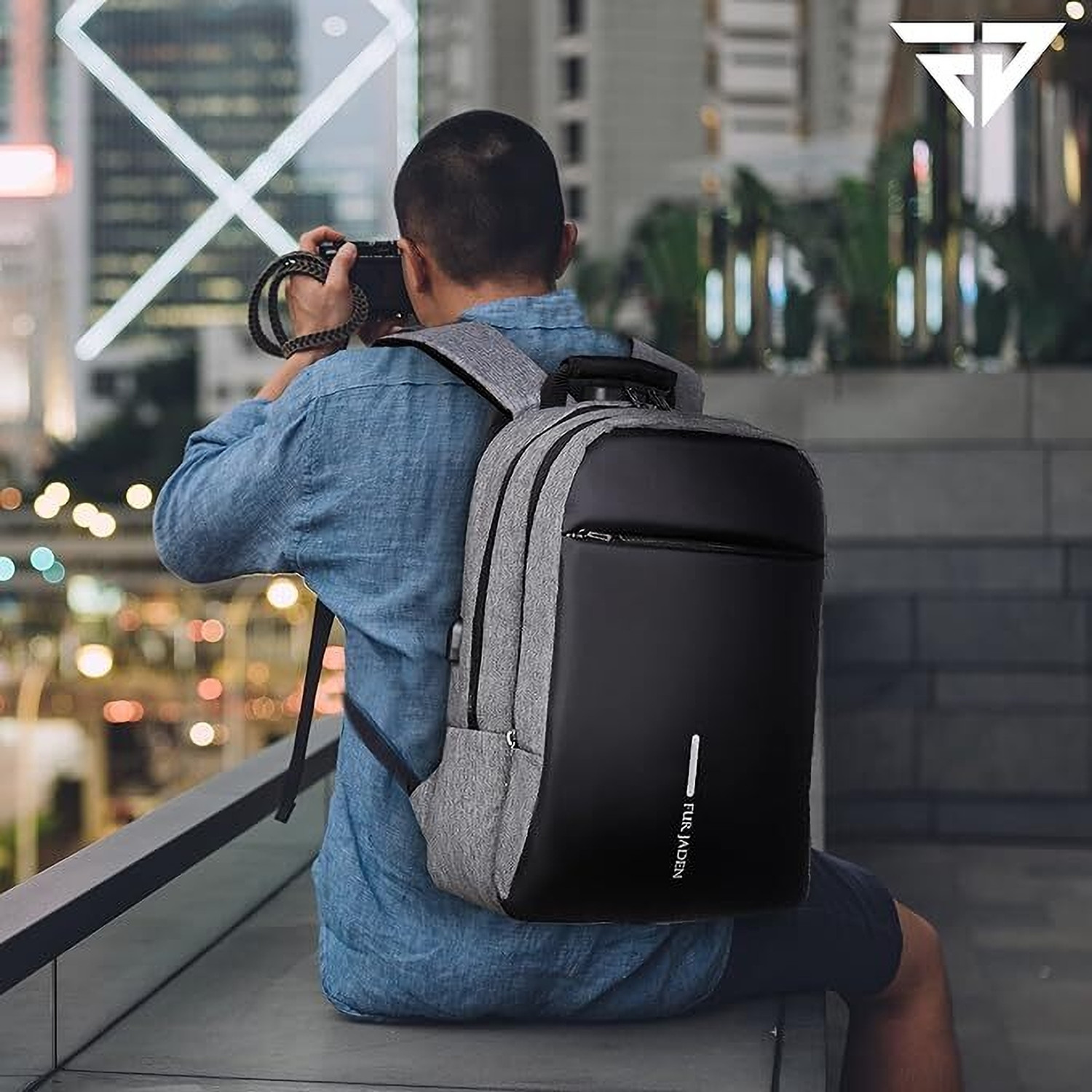 Image of FUR JADEN With Anti-Theft Number Lock, USB Charging Port & 15.6 Laptop Compartment 22 L Laptop Backpack