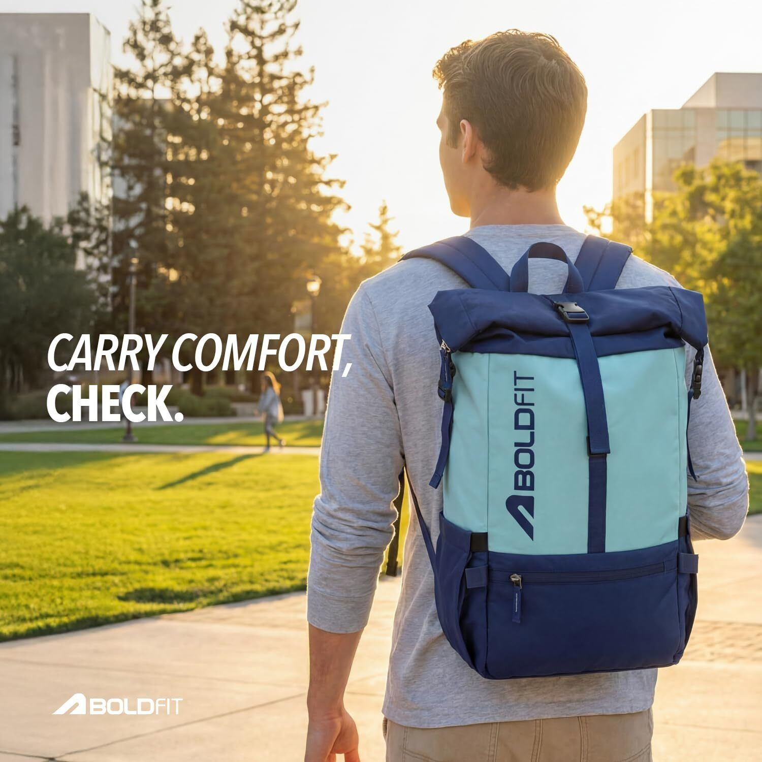 Image of BOLDFIT Roll Top - Expandable with Laptop sleeve 45 L Laptop Backpack