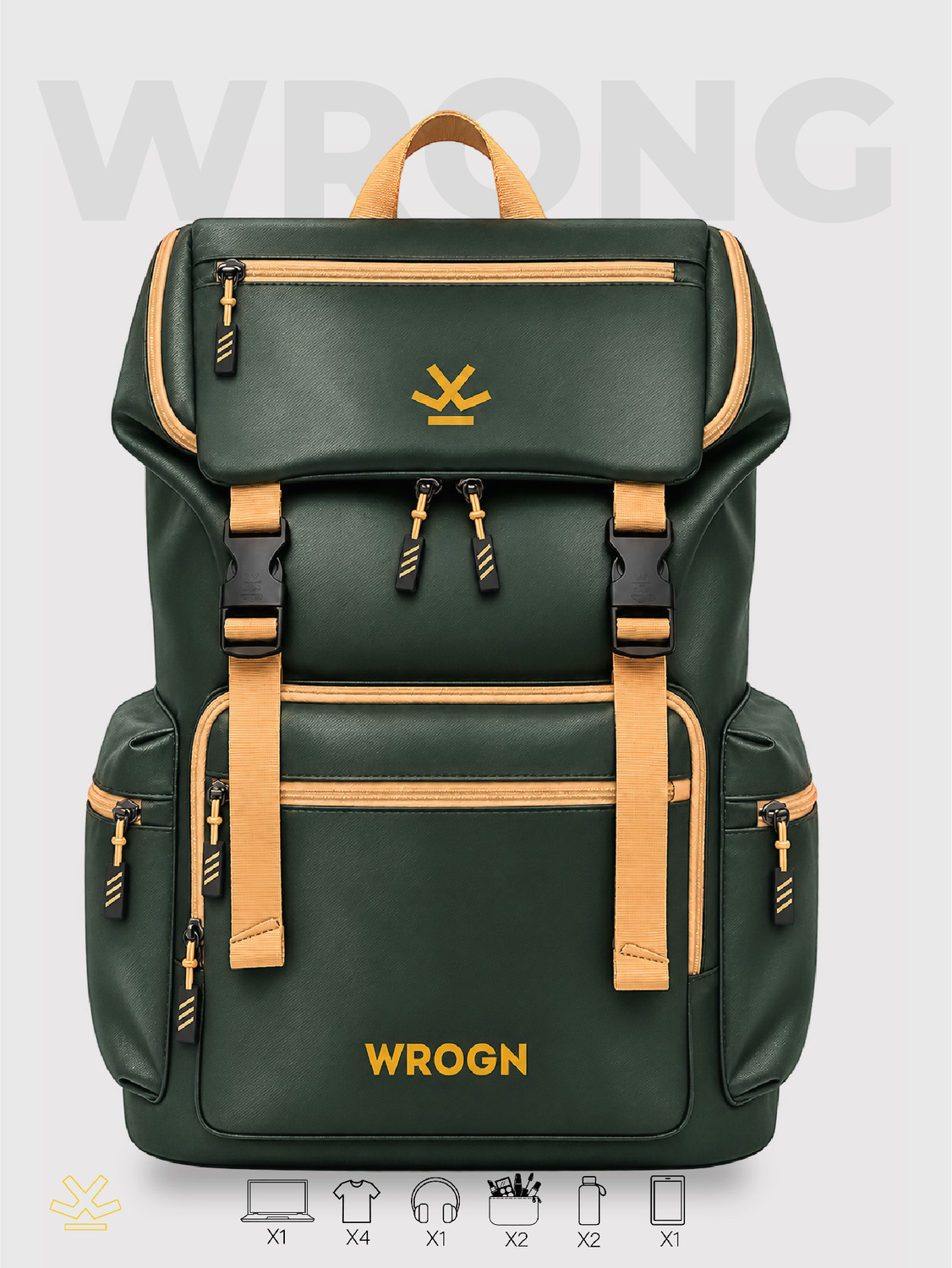 Image of WROGN TrailX Unisex Laptop Backpack with Anti Theft Pocket & Rain Cover 42 L Laptop Backpack