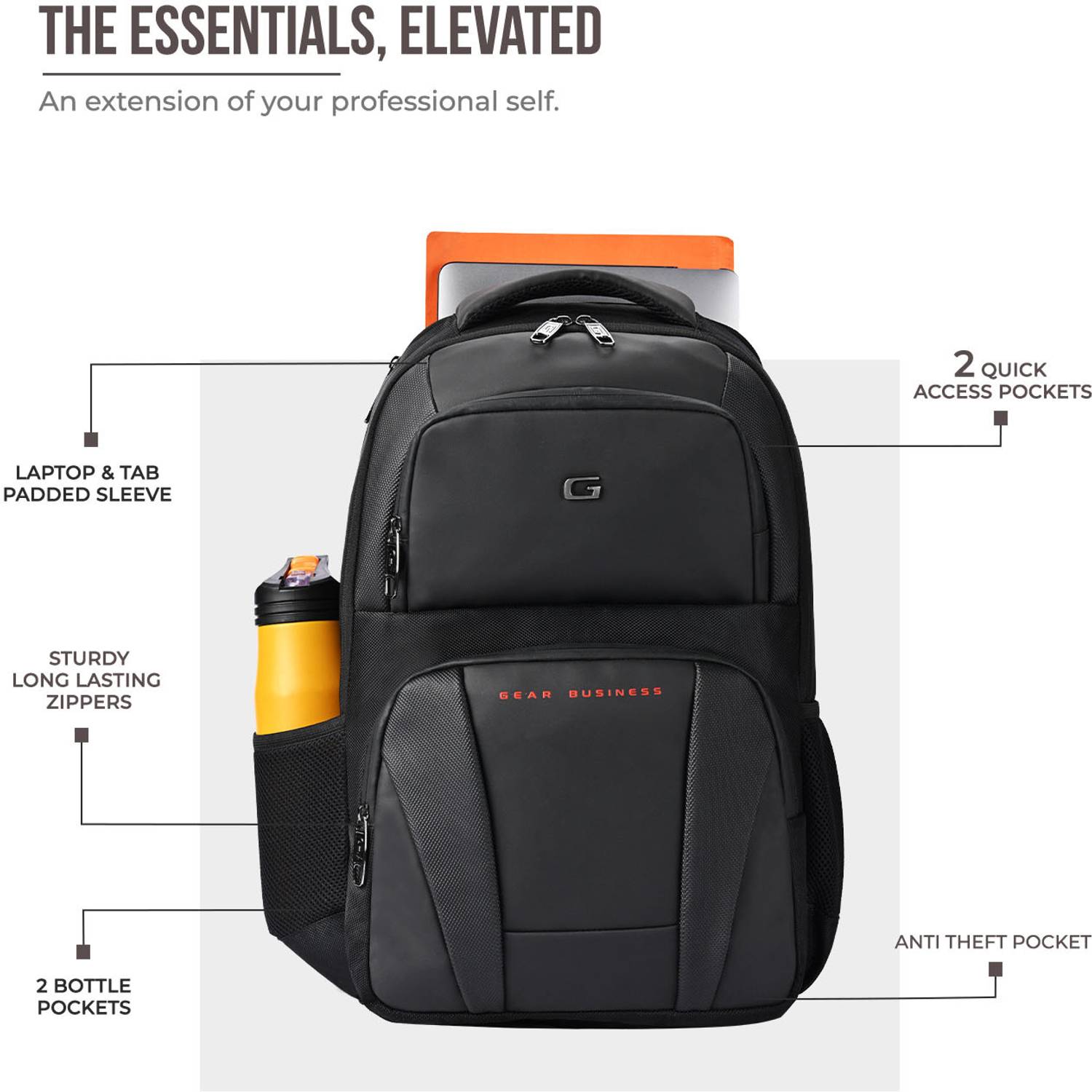 Gear Fortuner Business Laptop Backpack 17L - Image 5