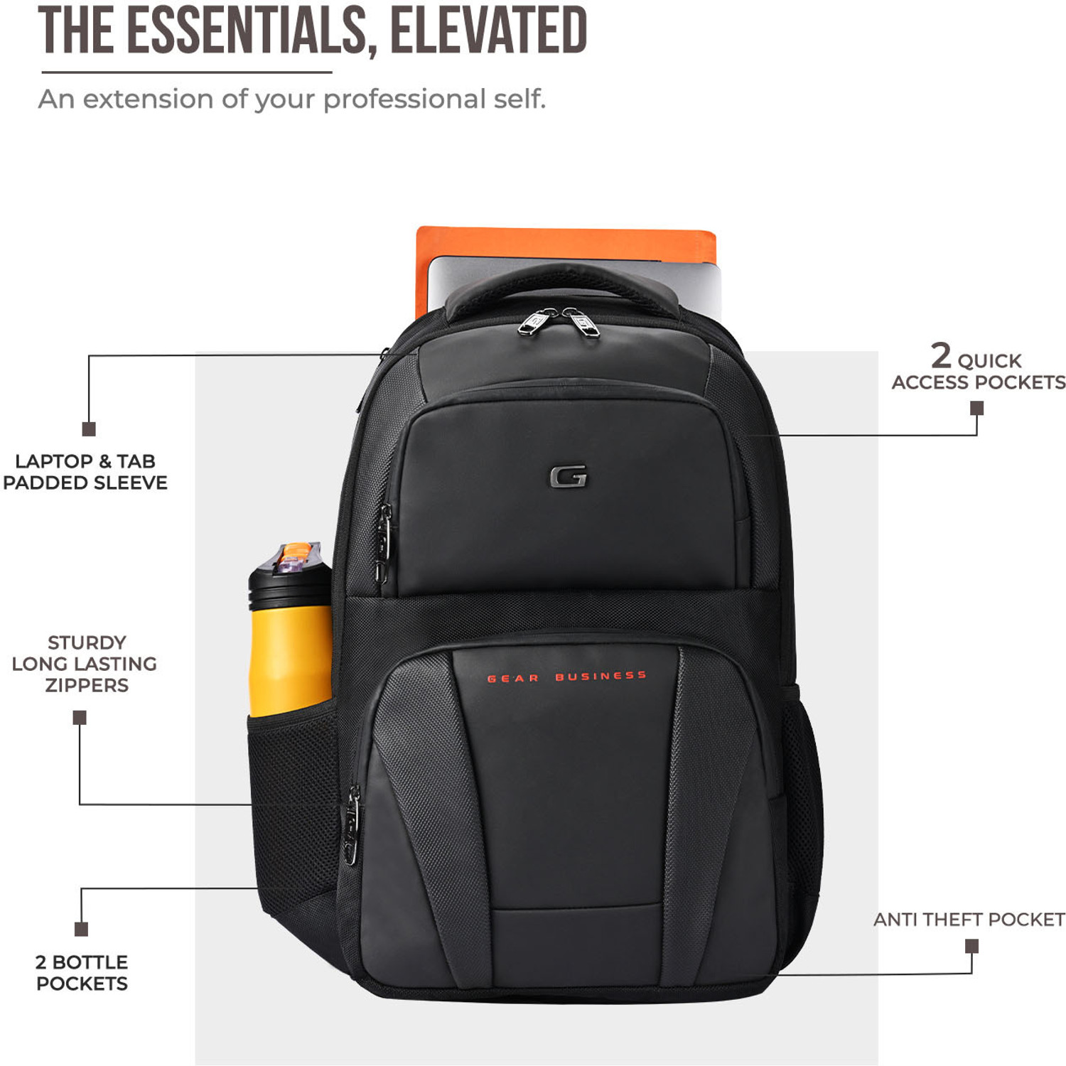Image of Gear FORTUNER BUSINESS LAPTOP BACKPACK 17 L Laptop Backpack