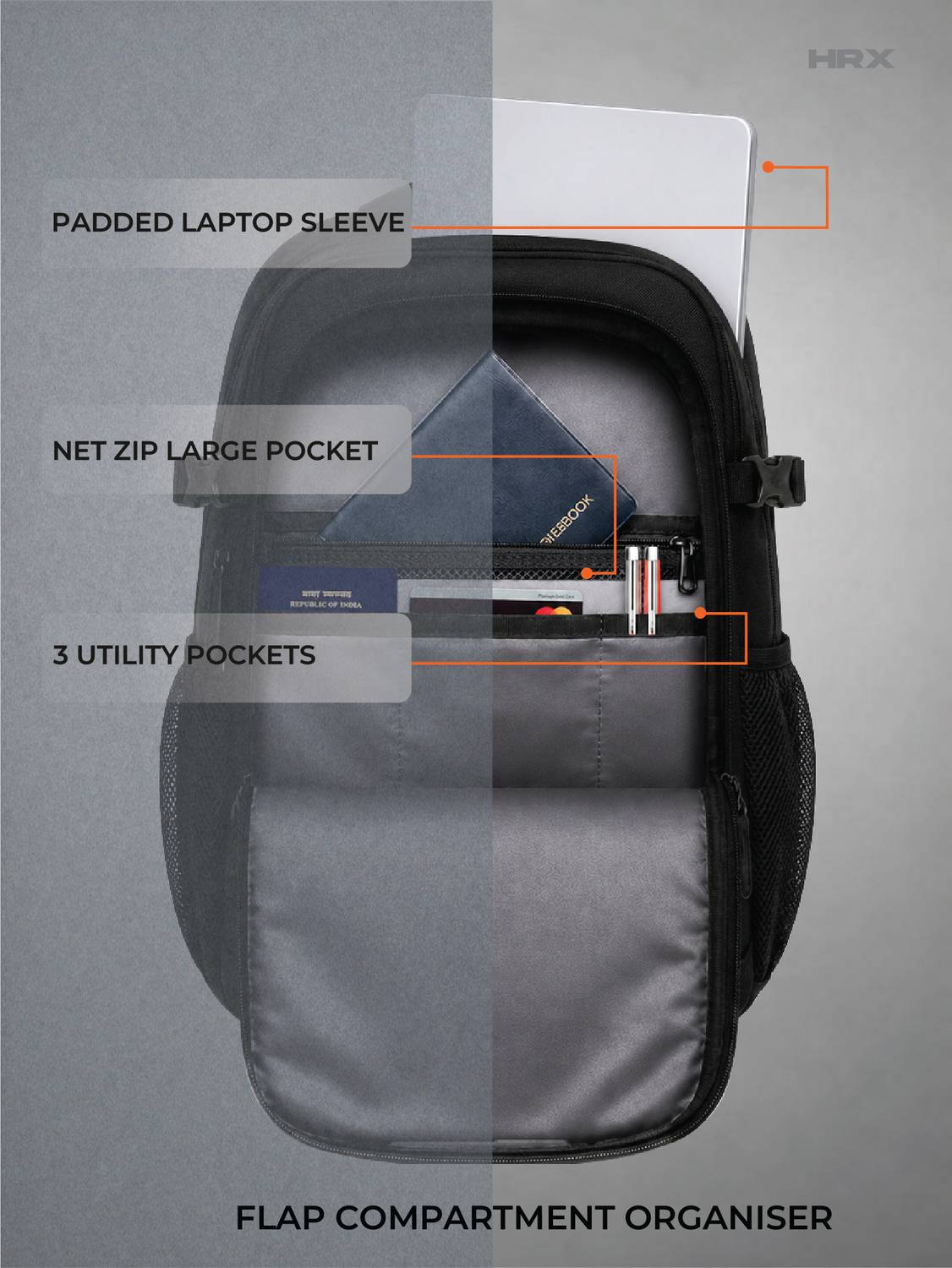 HRX MetroVault Pro 42L Laptop Backpack - Image 4