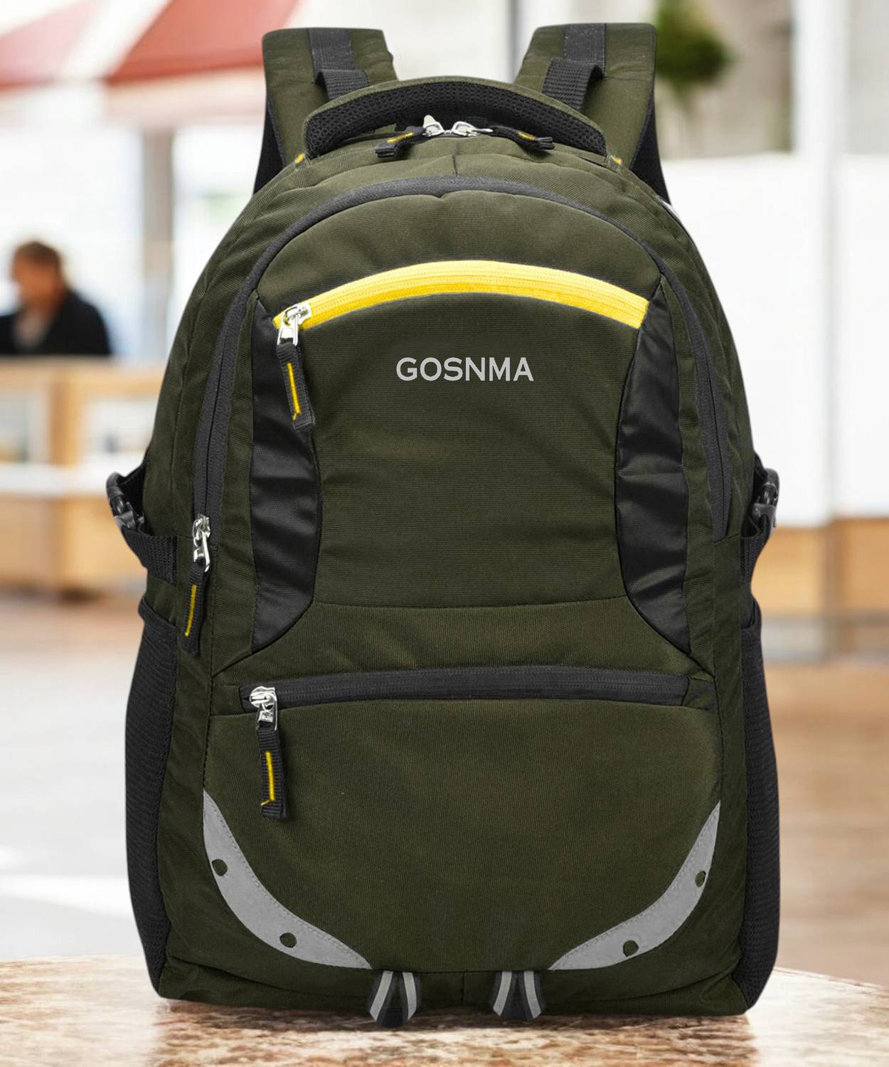 GOSNMA Trending Unisex Spacy with Rain Cover And Reflective Strip 35 L Laptop Backpack