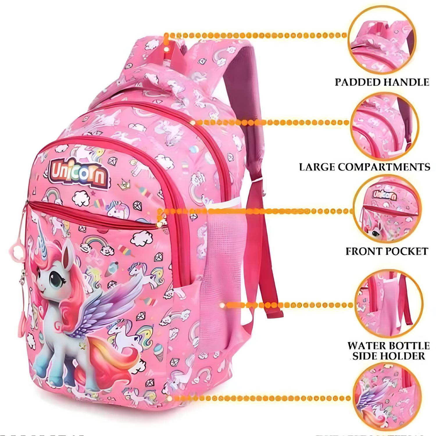 HINEX BAGS Trendy School Bag for Kids | Durable Backpack with Multiple Compartments 25 L Backpack