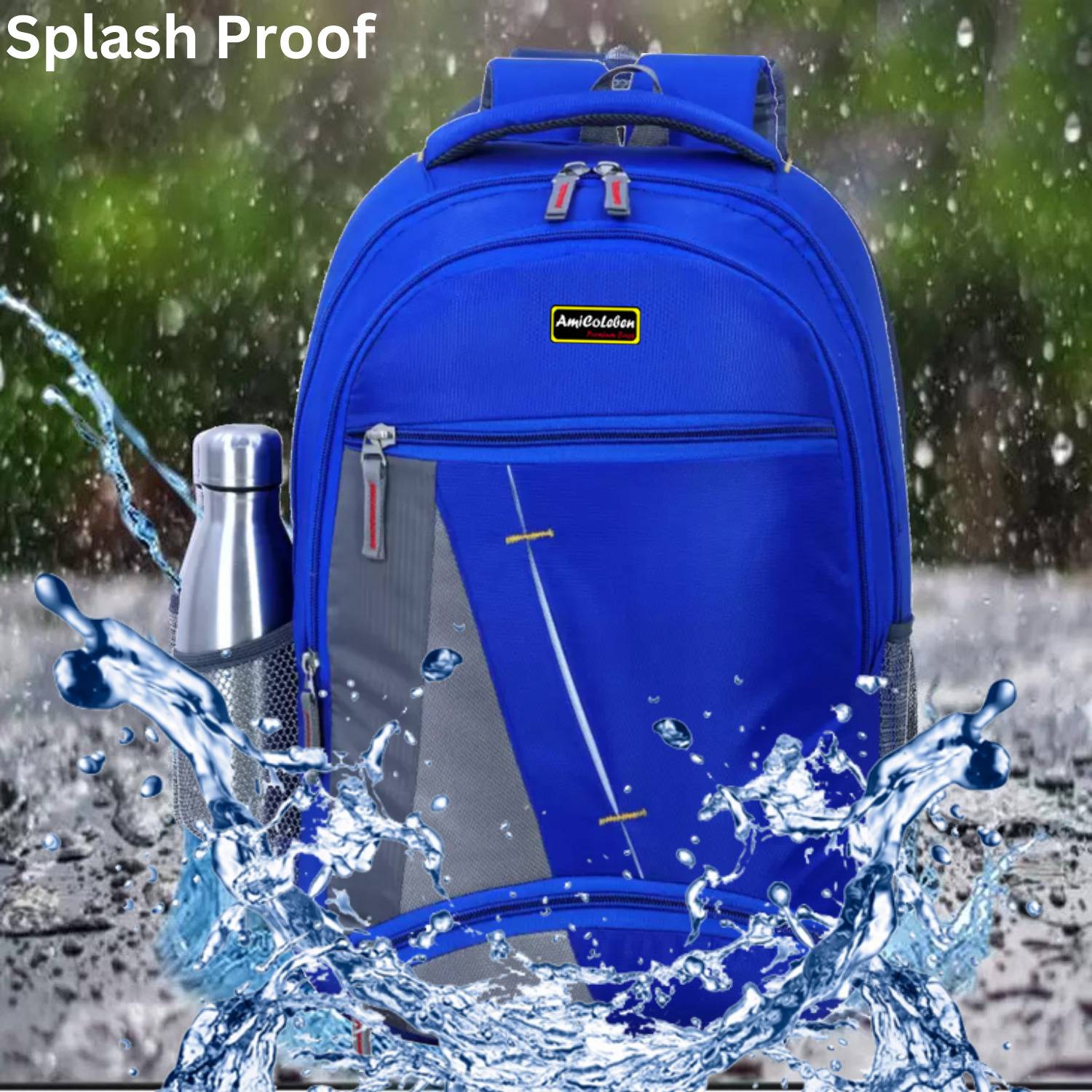 Amicoleben Waterproof 5-Zipper Compartment Premium Daily Use Bags For All Day Support 33 L Laptop Backpack