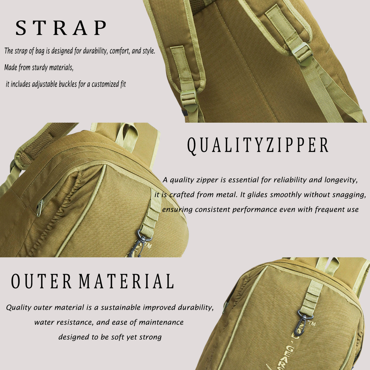 Image of AZAD Army Backpack for casual with extra space 35 L Backpack