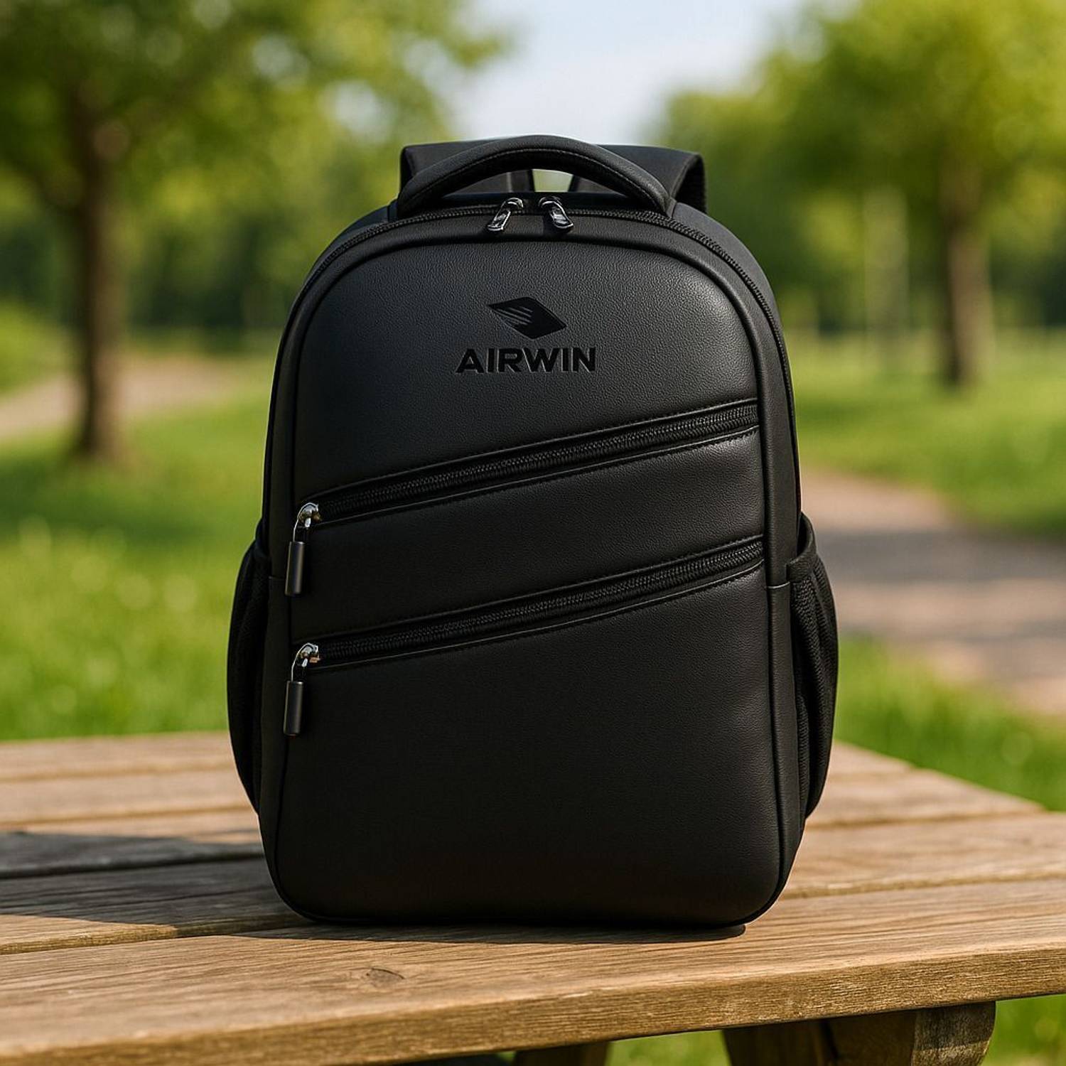Airwin Premium Leather Backpack Stylish & Durable Perfect for Work, Travel & Daily Use 25 L Laptop Backpack