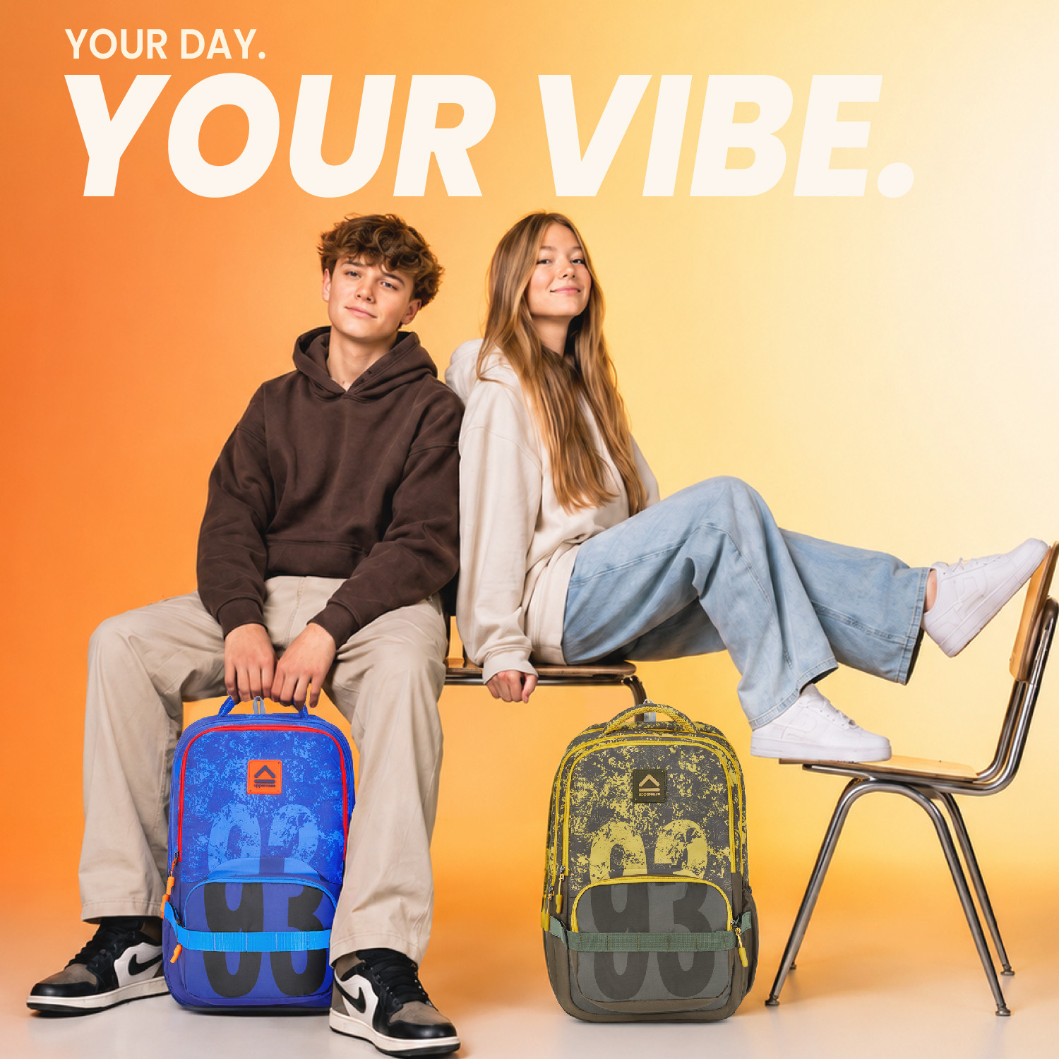 Image of Uppercase 36.432 L Backpack Vibe School Bag for Kids Detachable Pencil Pouch Green backpack with Strap (Green)
