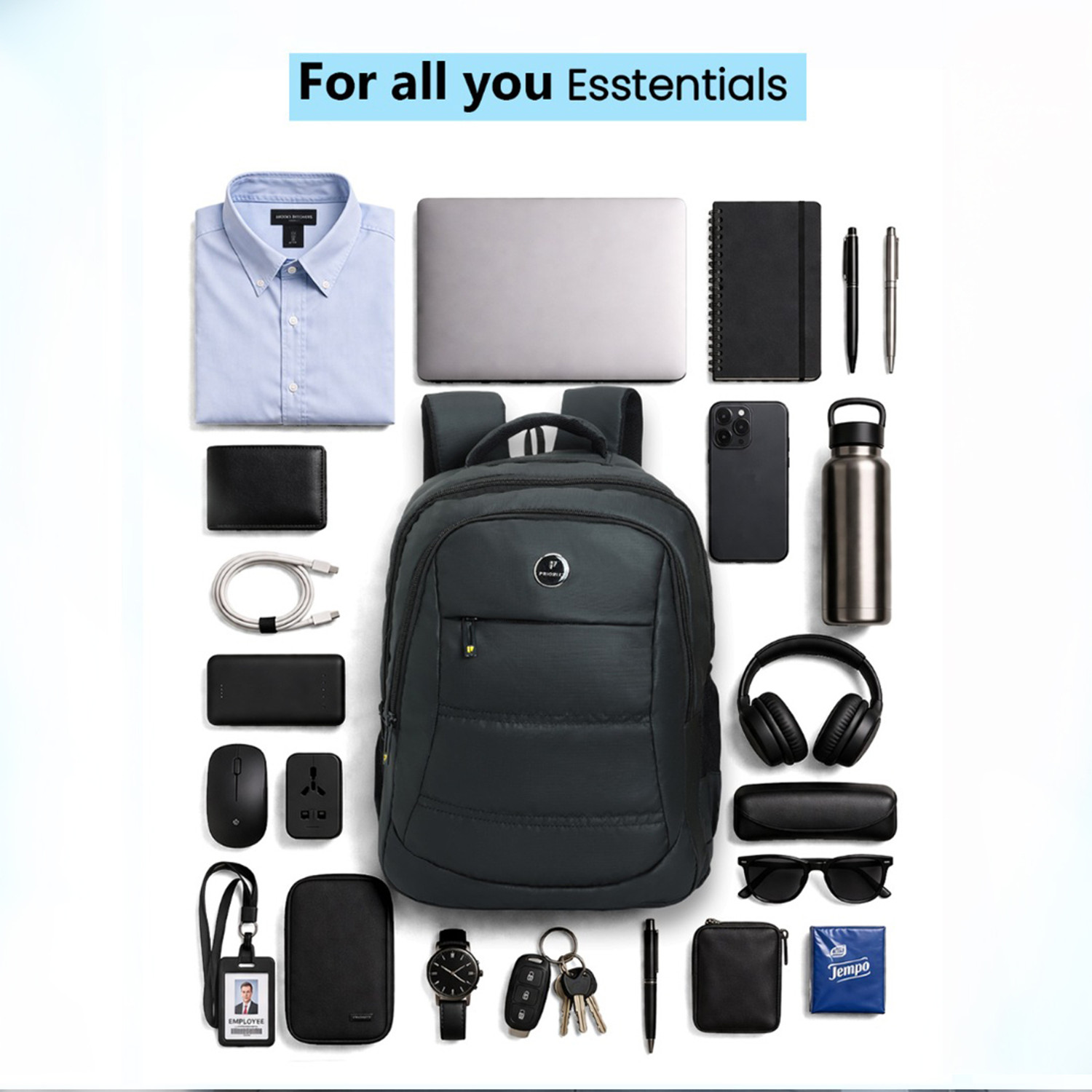 Image of Priority For Office College Travel Men & Women With Rain Cover 30 L Laptop Backpack