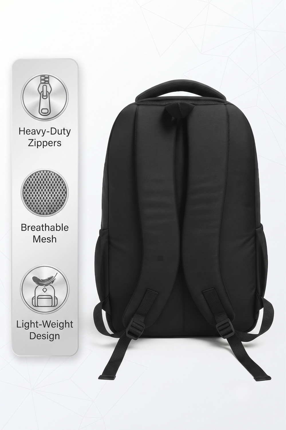 Image of WILDCLUB Stylish Black Unisex Backpack for College, Office and Daily Use 30 L Laptop Backpack
