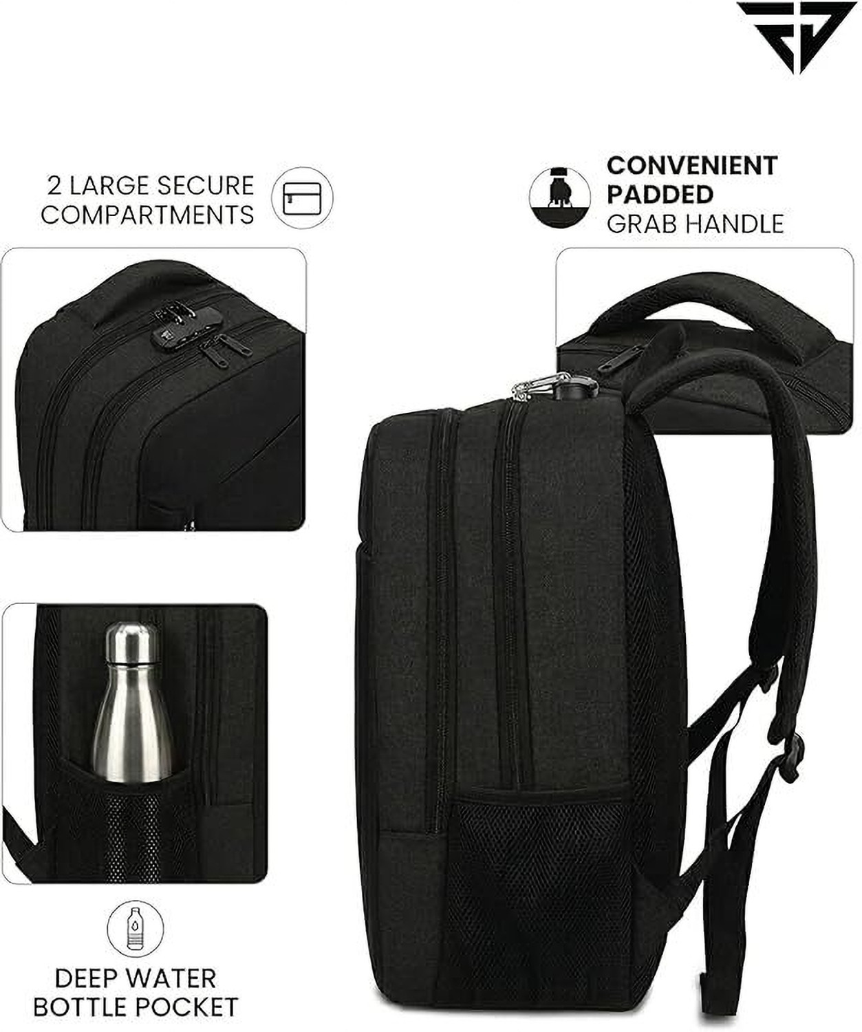 Image of FUR JADEN Anti Theft Number Lock 15.6 Inch Bag for Men Women 25 L Laptop Backpack