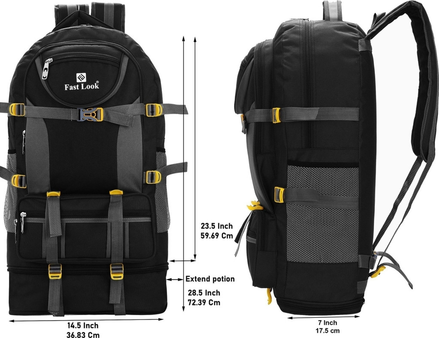 Image of Fastlook Travel Rucksack for Sport Camping Hiking Trekking Bag For Men and Women 75 L Laptop Backpack