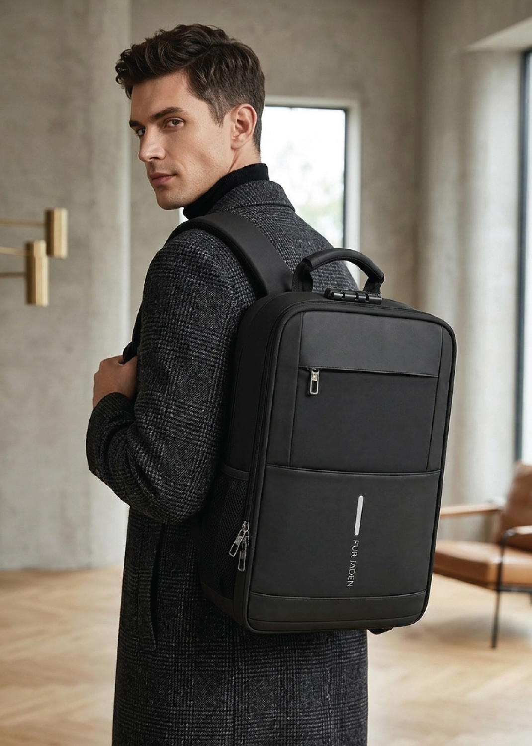 Image of FUR JADEN 15.6 Inch With Anti Theft Number Lock 25 L Laptop Backpack