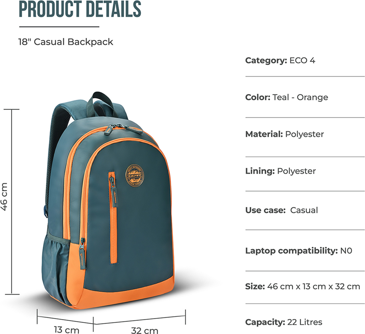 Image of Gear Eco 4 Backpack 19 L Backpack