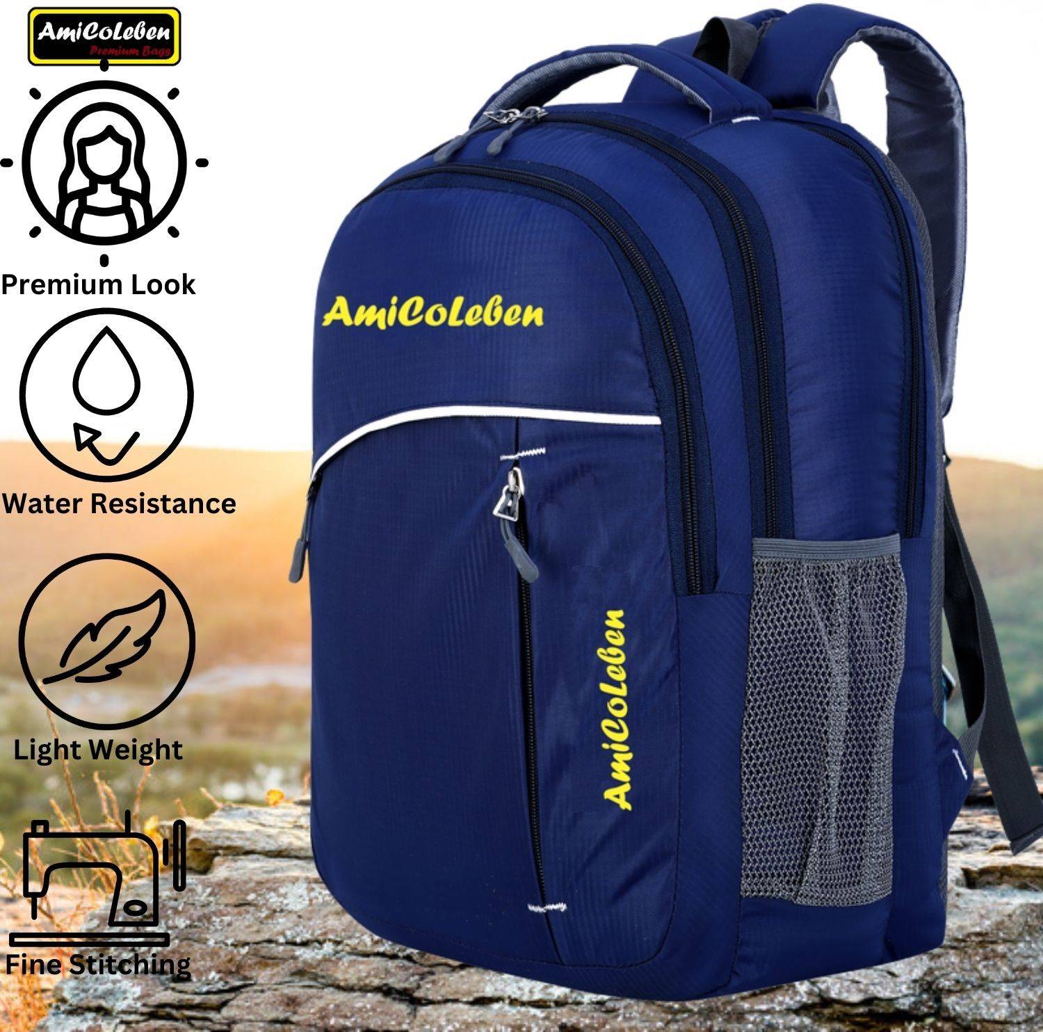 Amicoleben Spacy Comfortable 4th to 10th Class Casual School College Office Bags Waterproof 33 L Laptop Backpack