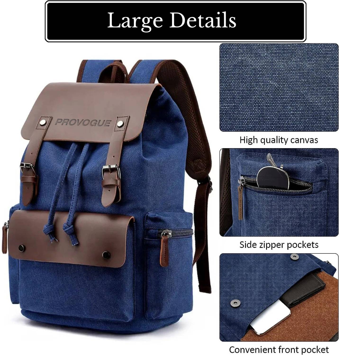 PROVOGUE 28L Canvas Travel Daypack - Image 3