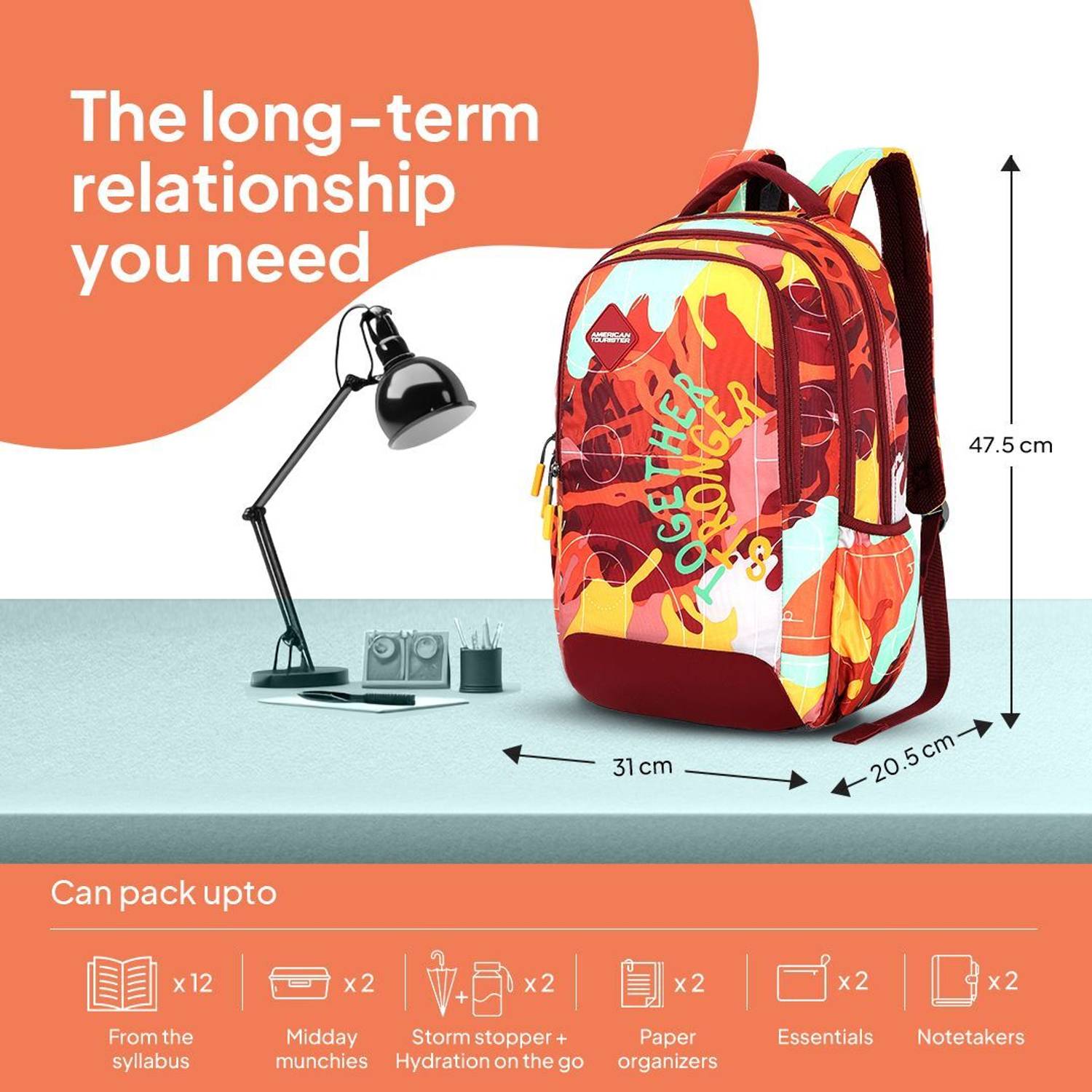 American Tourister Fizz 32L Red Backpack - Image 5