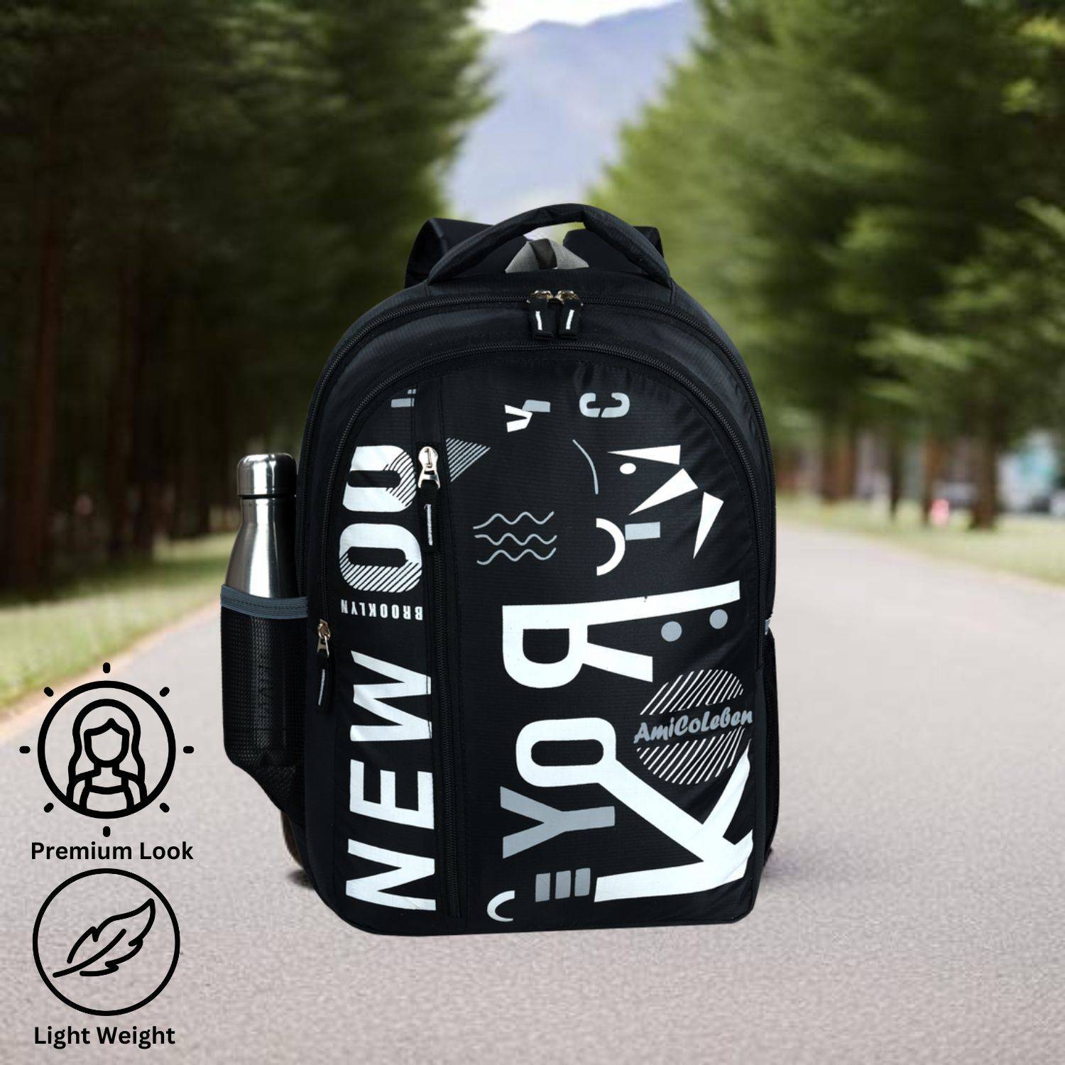 Amicoleben All New Stylish Printed Waterproof Bags For Daily Use at School/College/Office 35 L Laptop Backpack
