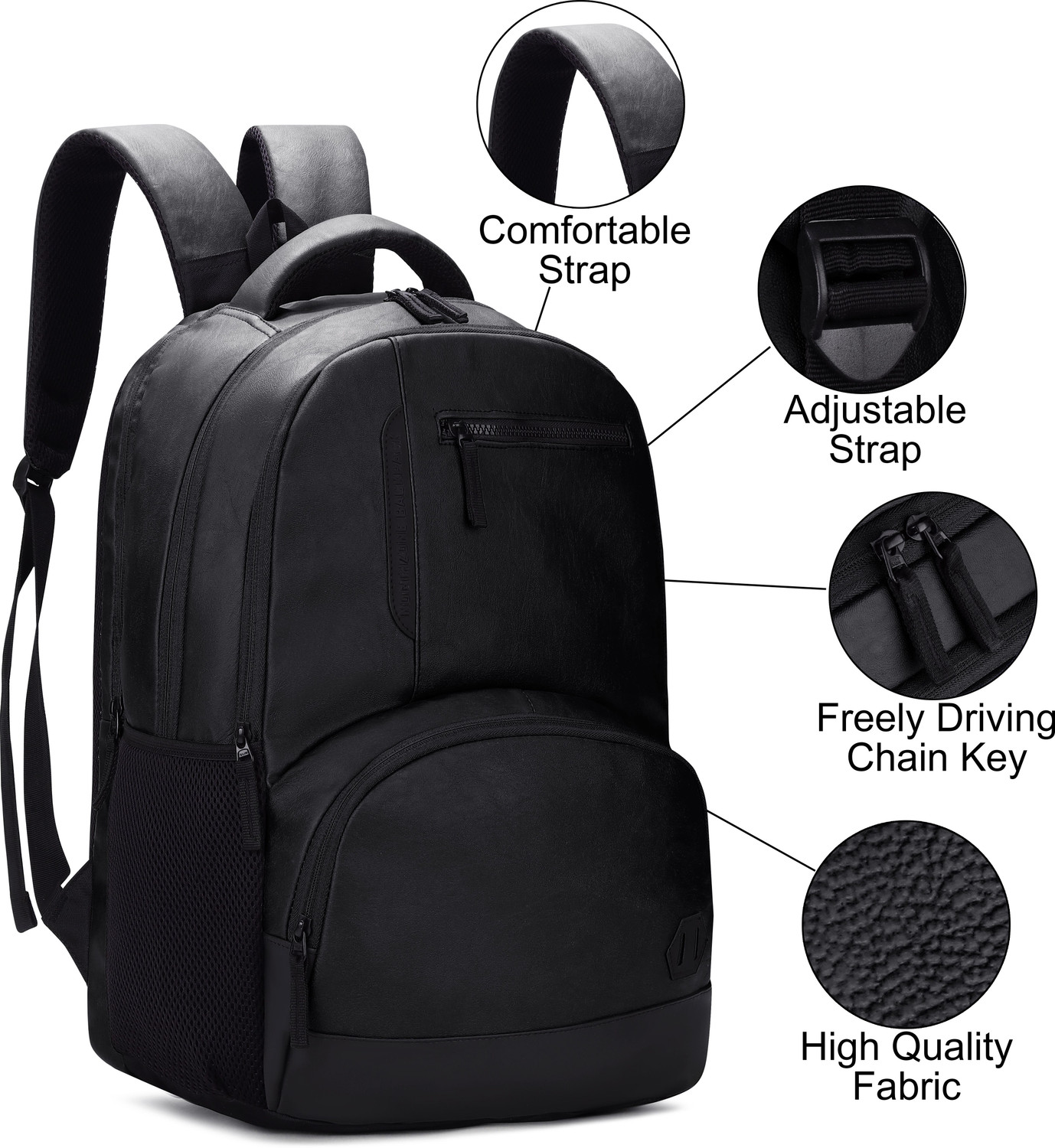 Image of NorthZone VINTAGE FAUX LEATHER|LAPTOP BAG|MEN & WOMEN|OFFICE|COLLEGE BACKPACK 35 L Backpack
