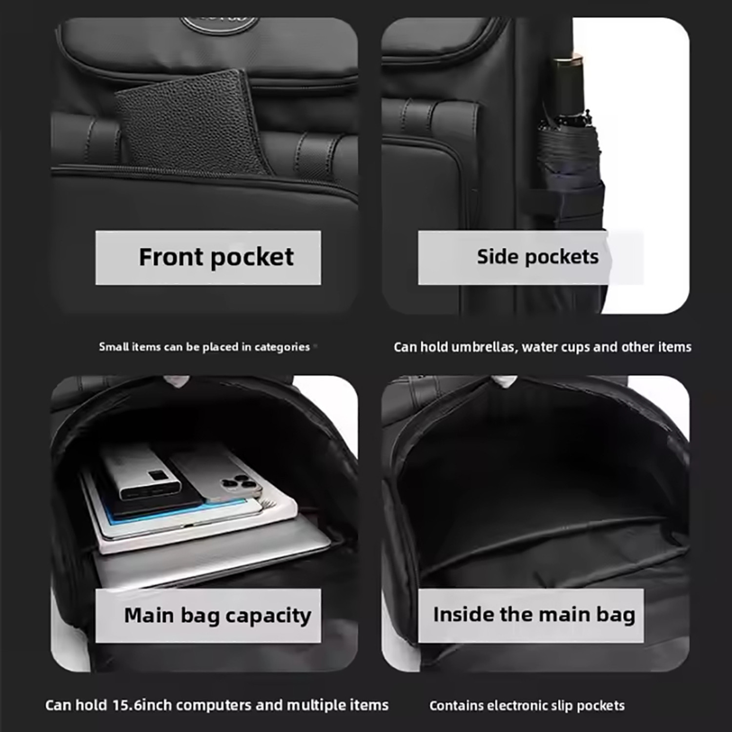 Image of DUVEXA Oxford Fabric Waterproof Laptop Bag for Men Women Backpack USB Charging Port 25 L Backpack