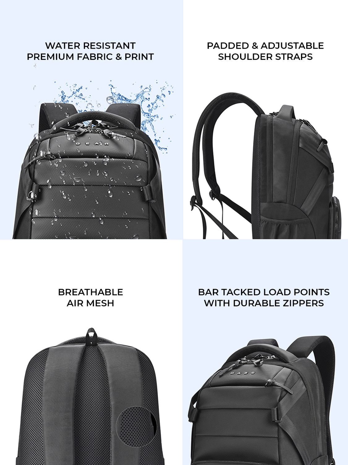 Image of Gear Aspire Faux Leather Laptop Backpack 17 26 L Laptop Backpack