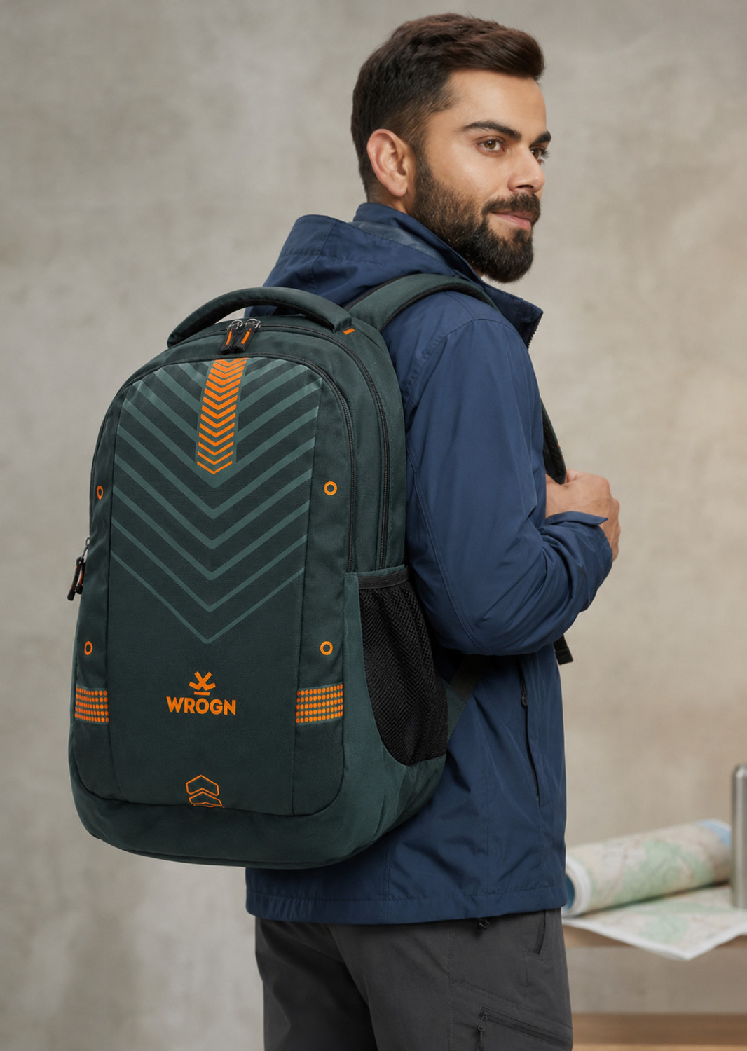 Image of WROGN Large 45 L Laptop Backpack Unisex Zipster with Rain Cover 45 L Laptop Backpack