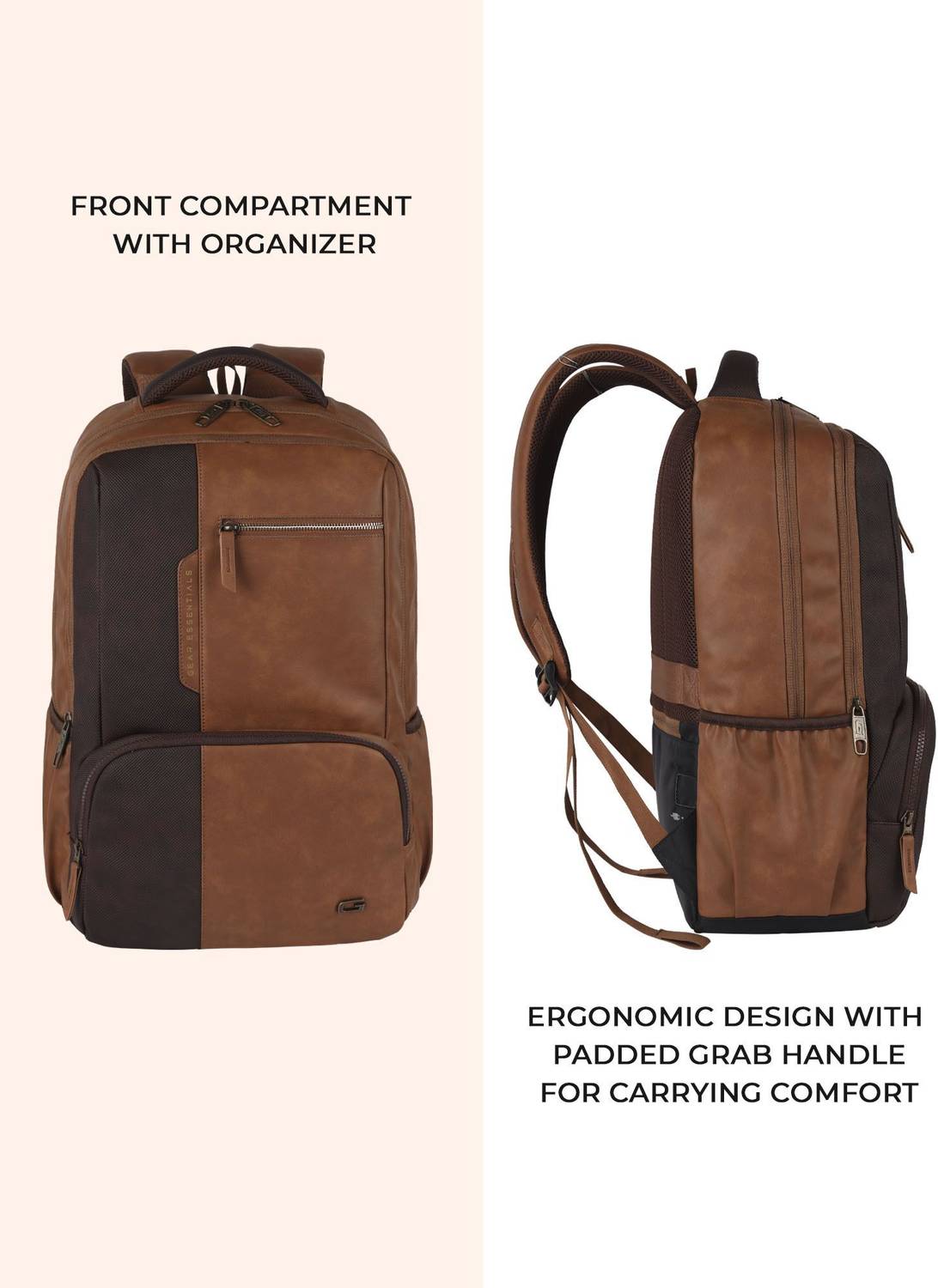 Gear Vintage 2 Anti Theft Faux Leather 31L Laptop Backpack - Image 5