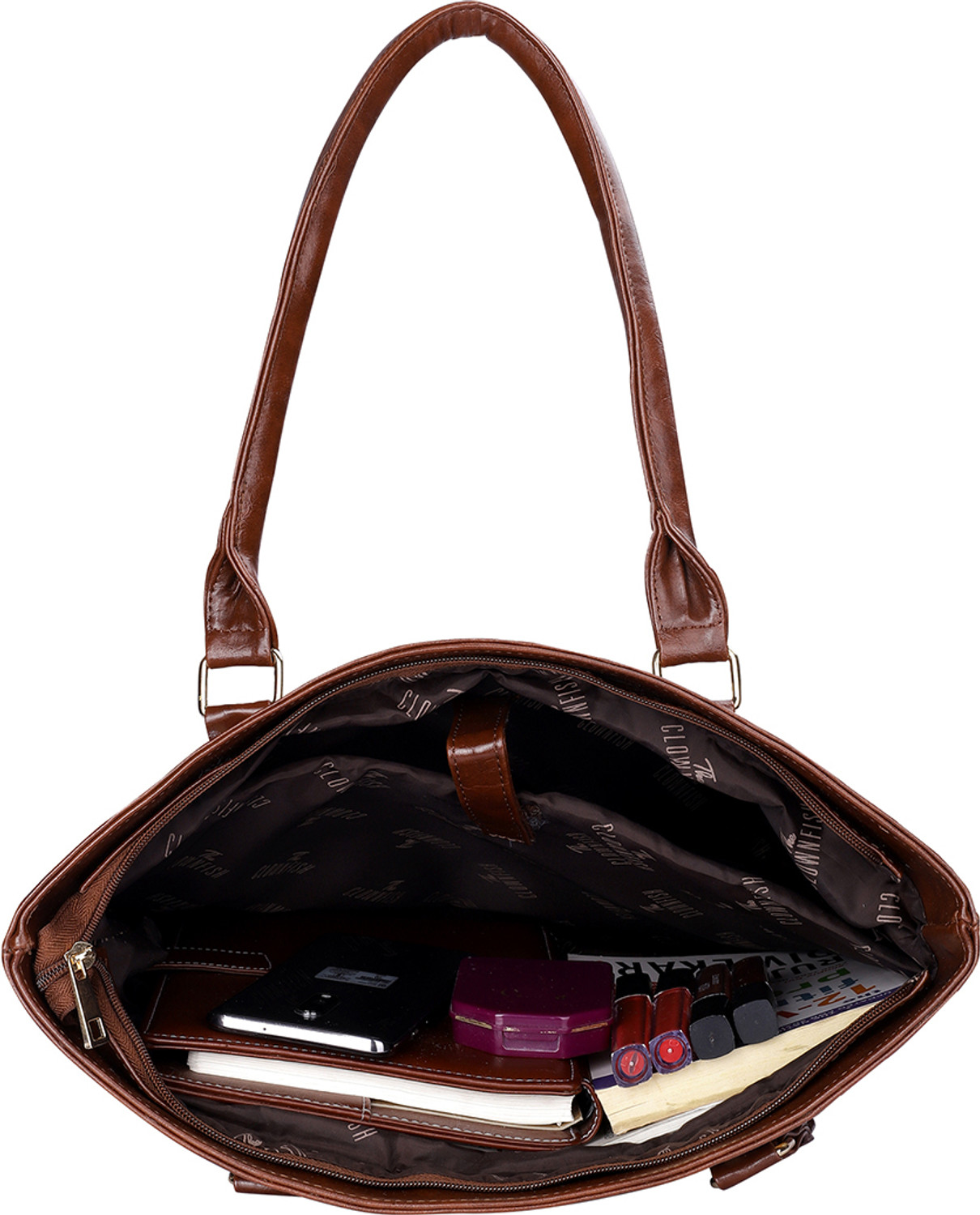 Image of The CLOWNFISH Miranda Series 14 inch Laptop Bag For Women Printed Fabric Hand Messenger bag 15.6 L Laptop Backpack
