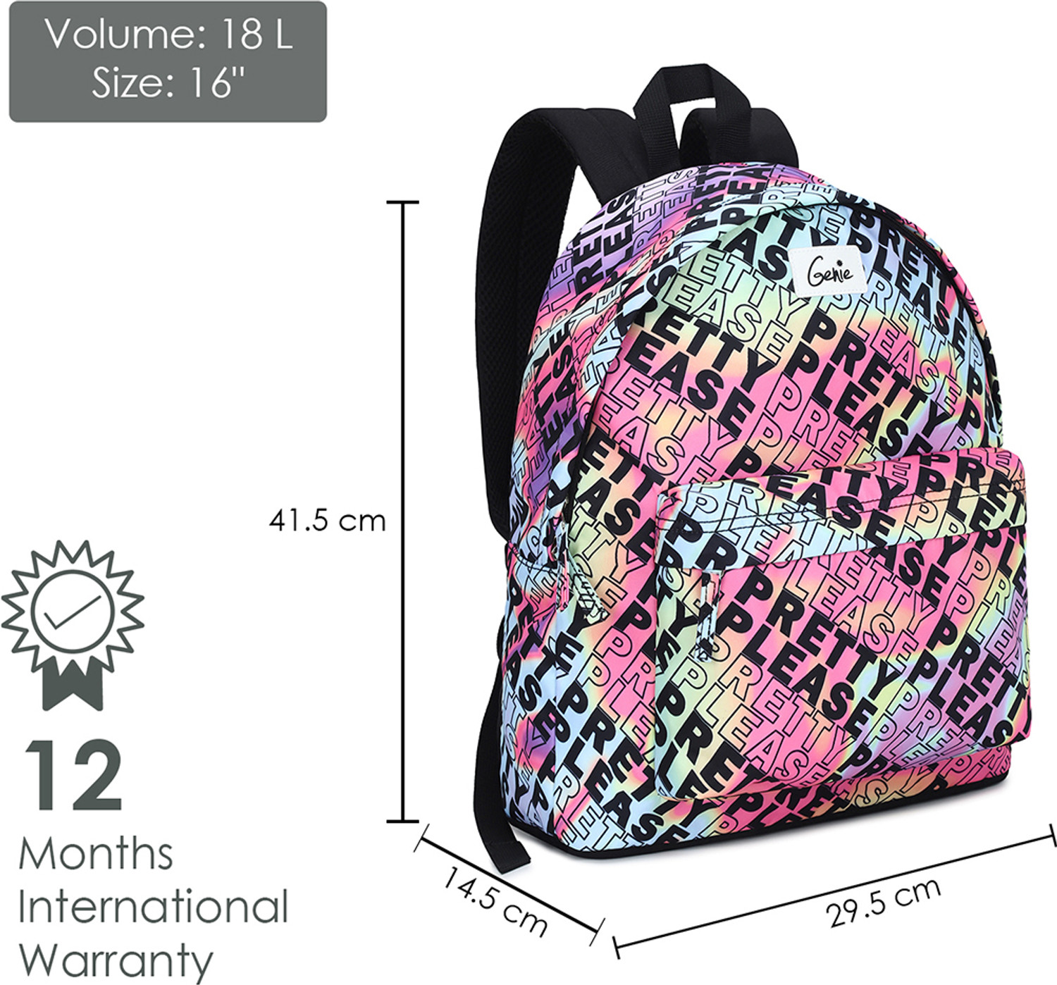Image of Genie Pretty Laptop Backpacks for Women Stylish and Trendy College bags for girl 18 L Laptop Backpack