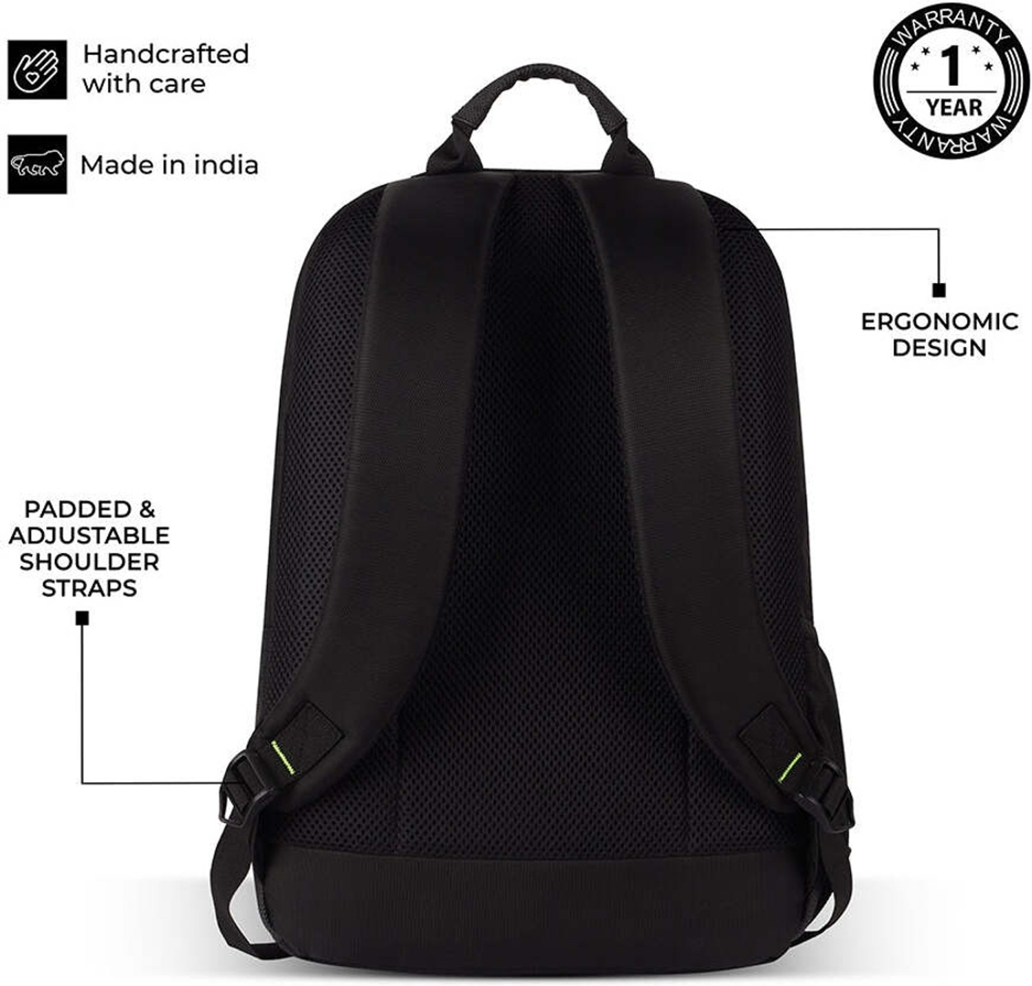 Image of Gear Medium 24 L Laptop Backpack Laconic 18 inch /24L Medium Laptop Backpack For Men /Women (Black) (Black)
