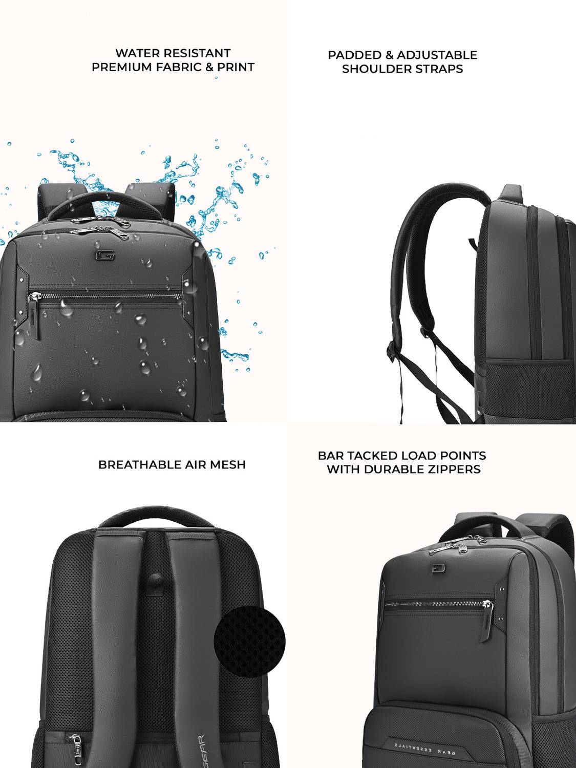 Gear Quantum 3 28L Antitheft Laptop Backpack - Image 4