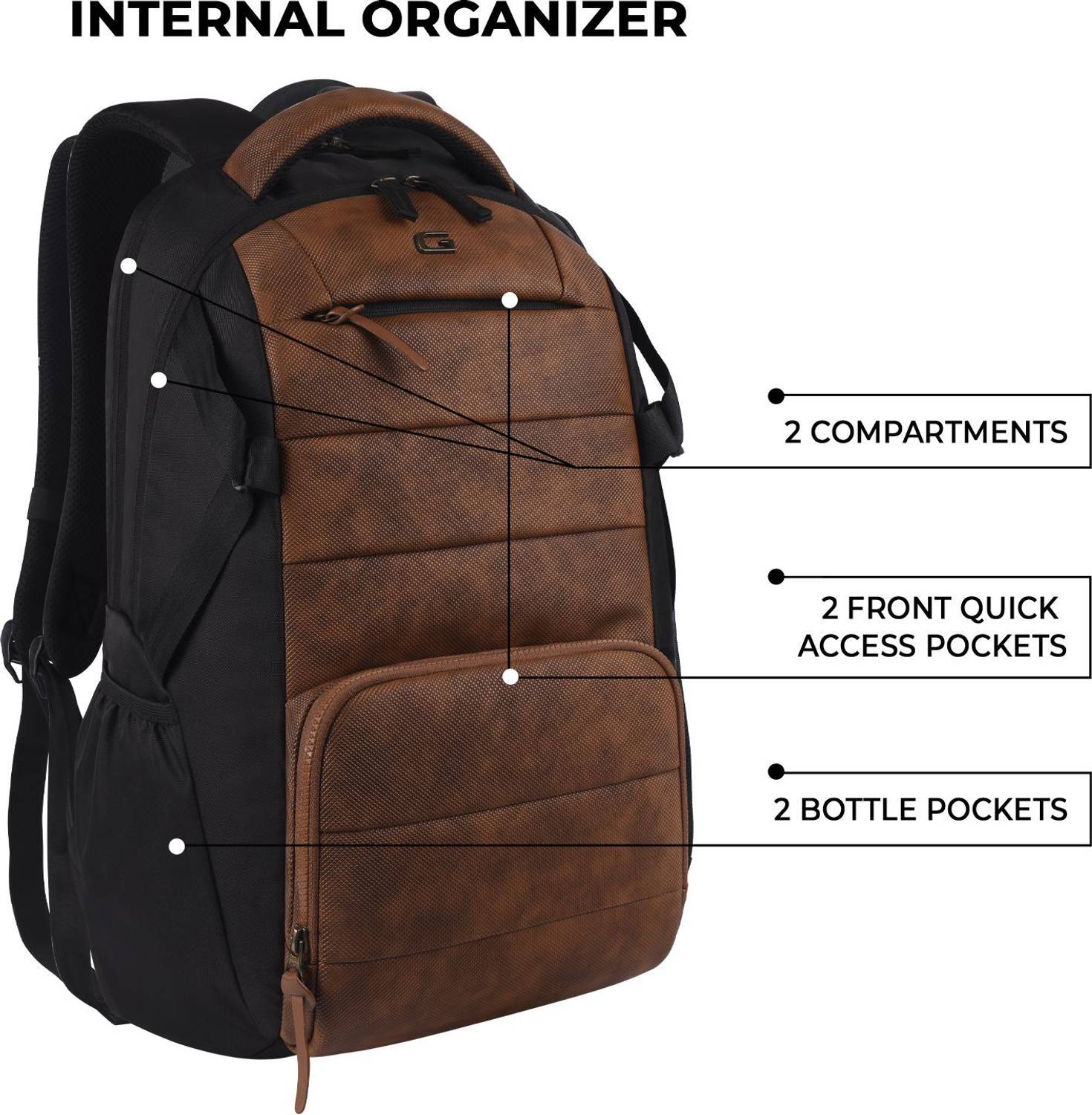Gear Aspire 32L Brown Laptop Backpack - Image 4