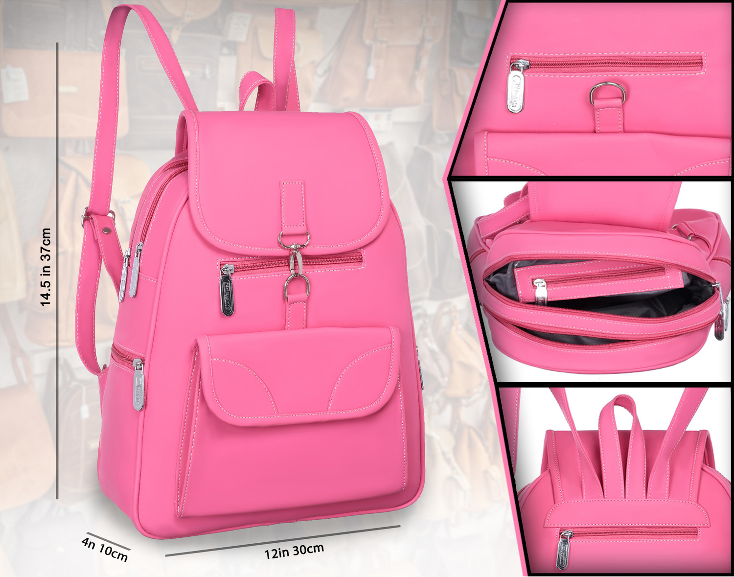 Image of Perfect Choice Large 36 L Backpack stylish Backpack for Women, girls collage Bags (Pink) 36 L Backpack