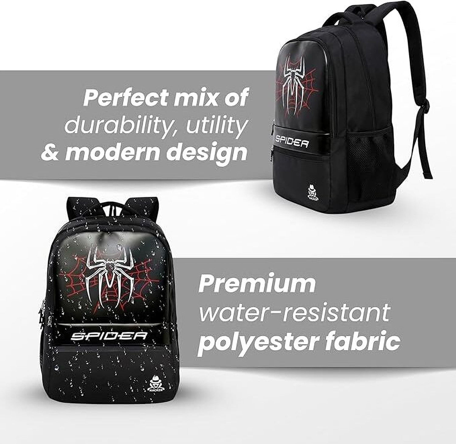 Image of AR Bags Stylish School College , 2 secret Hidden Pocket Spider edition 30 L Laptop Backpack
