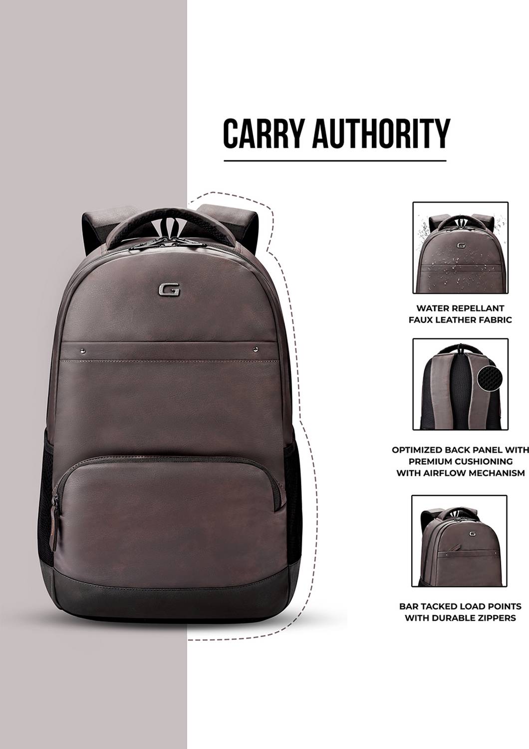Gear VINTAGE2 28L Anti Theft Laptop Backpack - Image 3