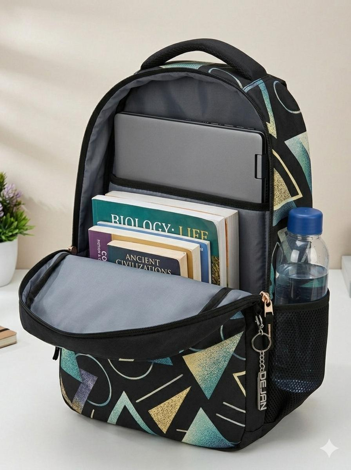 Image of Dejan School Bag, Laptop College Backpack, Water Resistant Office Travel Tour Bag Waterproof School Bag