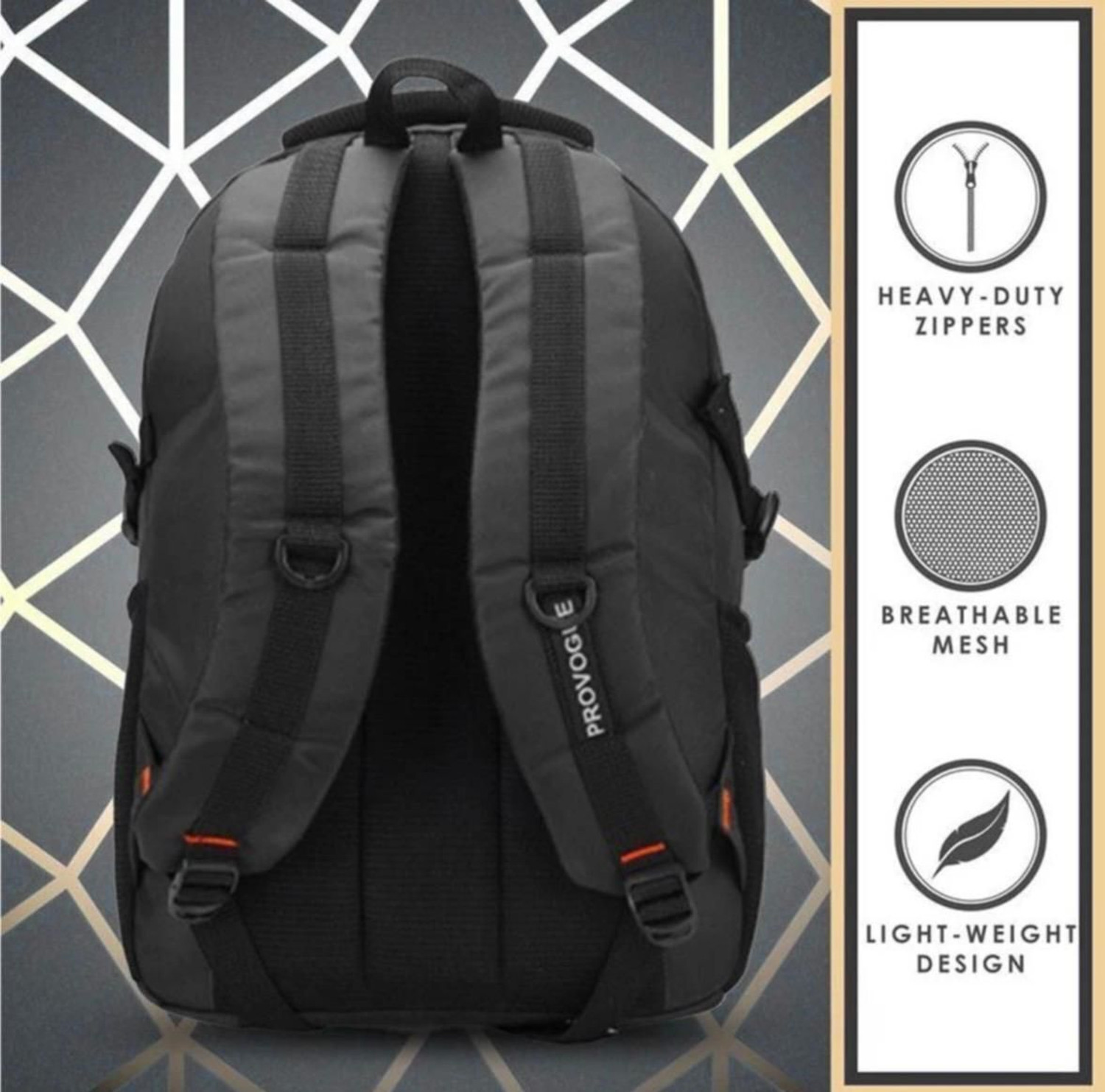 Image of Provog spacy unisex bag with rain cover an reflective strap 35 L Laptop Backpack