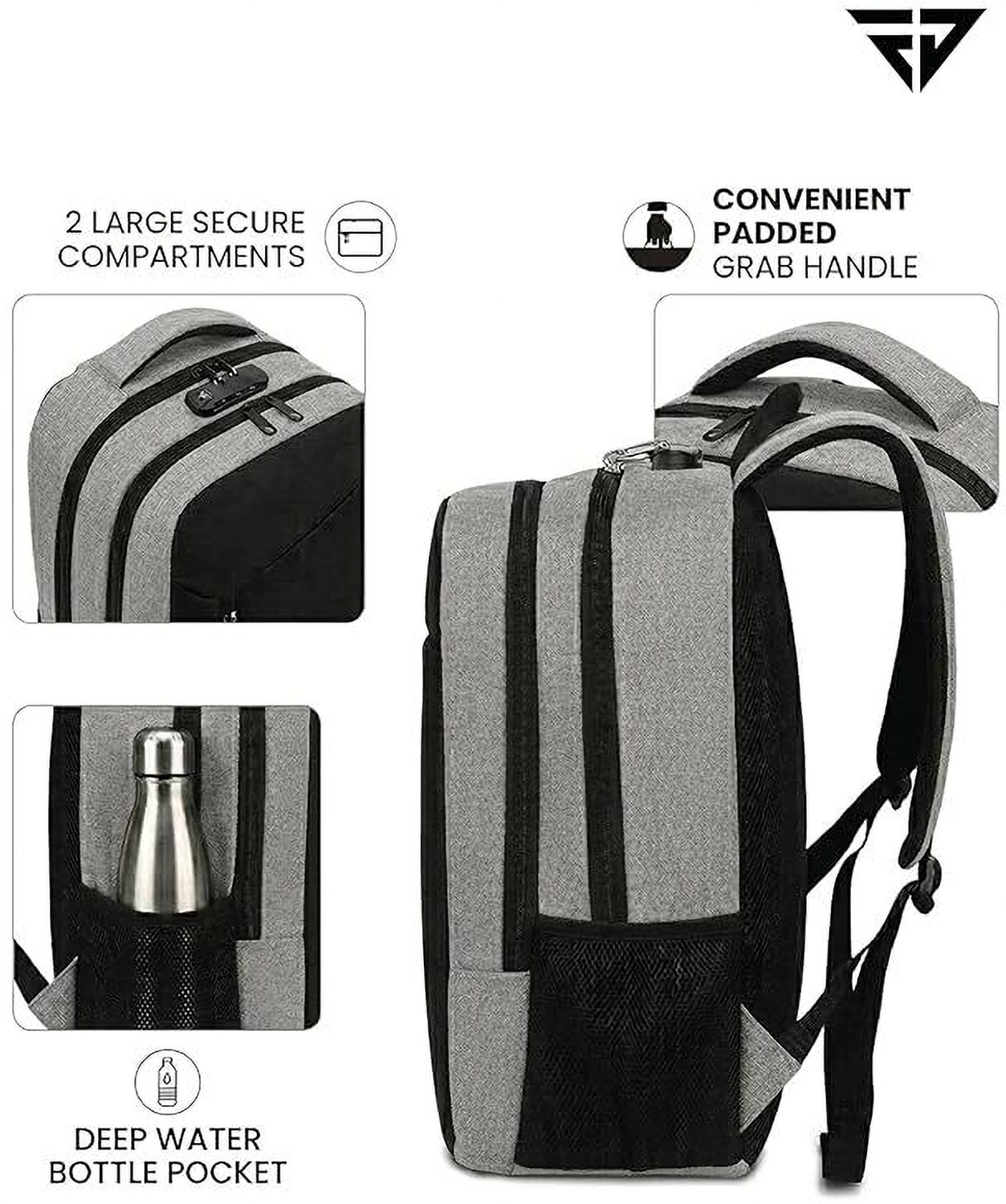Image of FUR JADEN Anti Theft Number Lock 15.6 Inch Bag for Men Women 25 L Laptop Backpack
