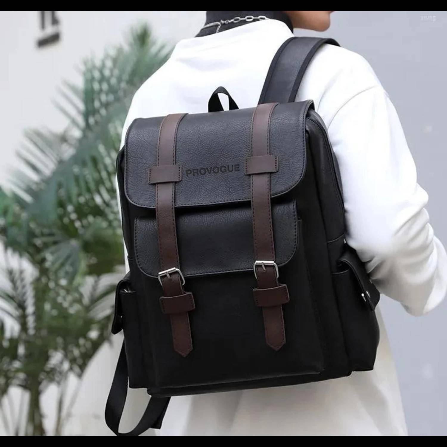 PROVOGUE Casual Business Laptop Backpack, PU Leather, 12L