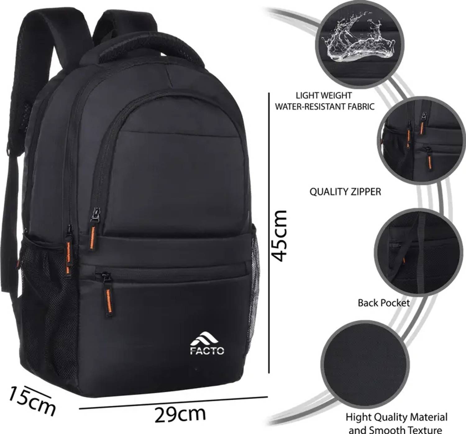 facto laptop bag for men|laptop bag|laptop bag for women|bag for men|backpack for men 30 L Laptop Backpack