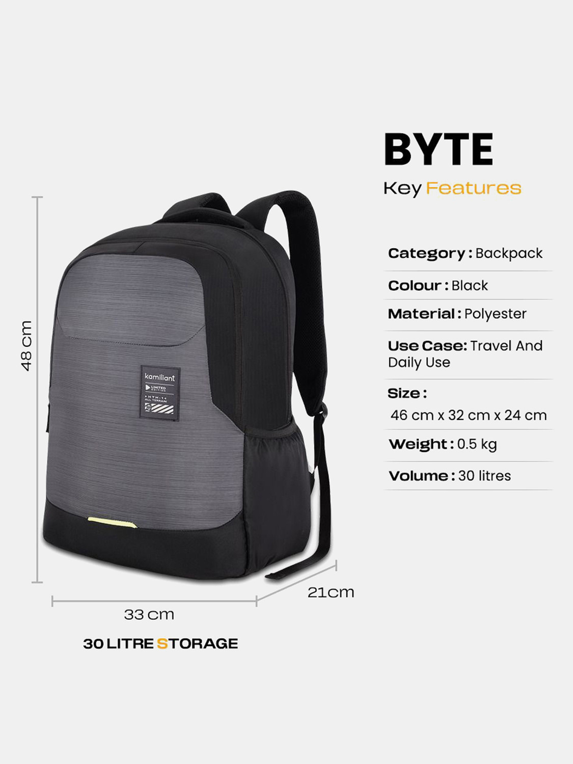 Image of Kamiliant by American Tourister BYTE 30 L Laptop Backpack